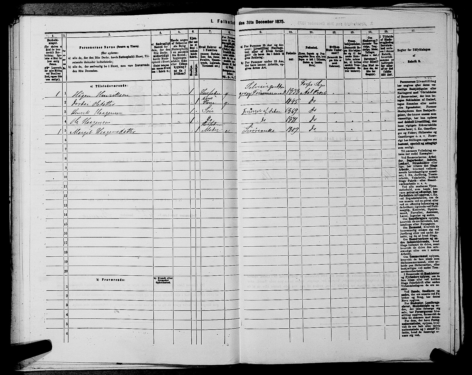 SAKO, Folketelling 1875 for 0619P Ål prestegjeld, 1875, s. 239