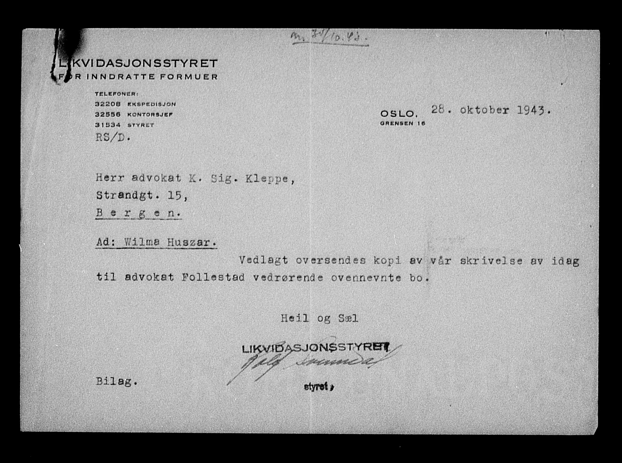 Justisdepartementet, Tilbakeføringskontoret for inndratte formuer, AV/RA-S-1564/H/Hc/Hcd/L1000: --, 1945-1947, s. 59