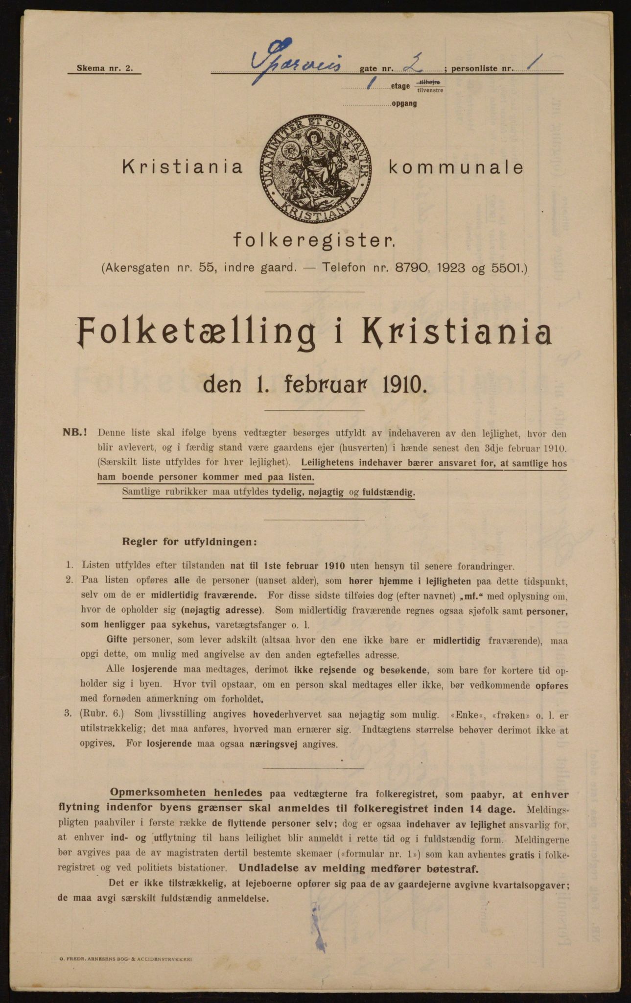 OBA, Kommunal folketelling 1.2.1910 for Kristiania, 1910, s. 95531