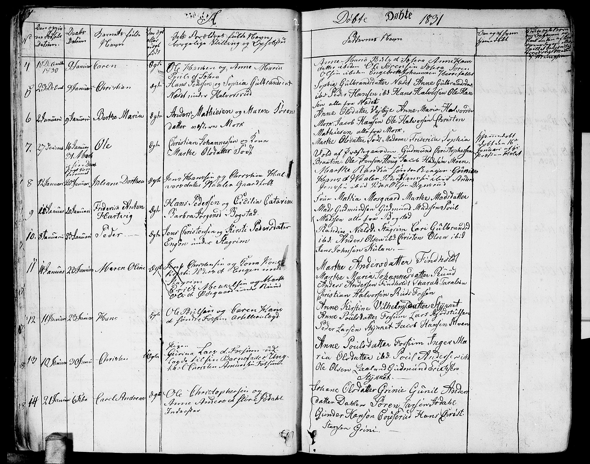 Aurskog prestekontor Kirkebøker, AV/SAO-A-10304a/G/Ga/L0002: Klokkerbok nr. I 2, 1829-1857, s. 14