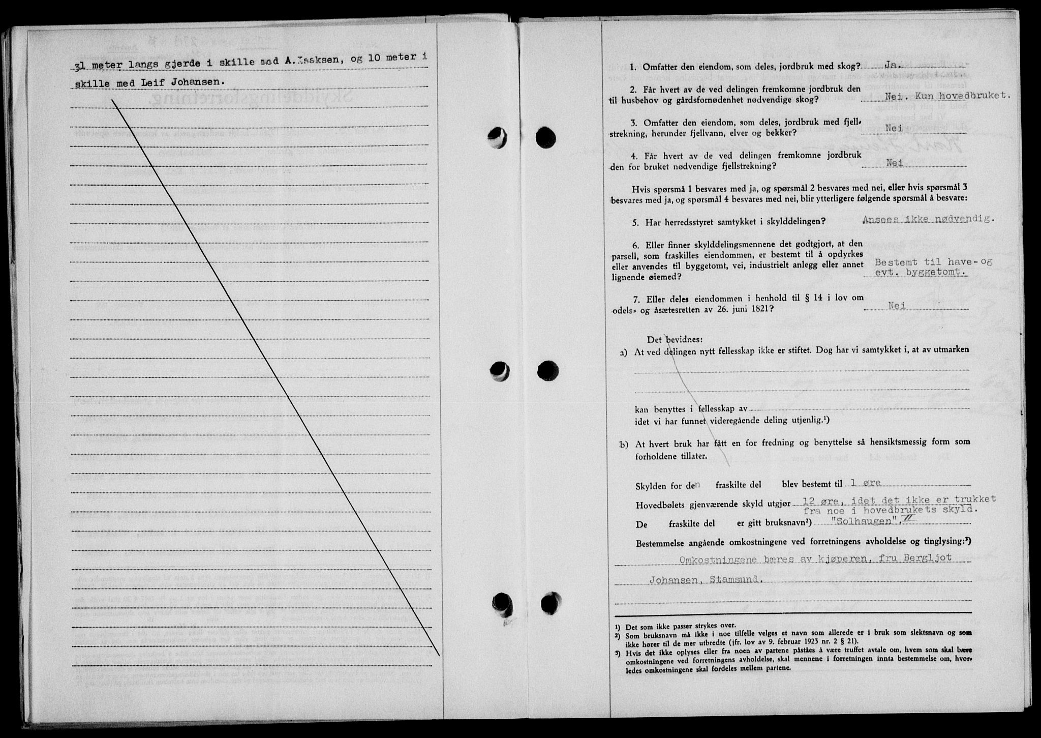 Lofoten sorenskriveri, SAT/A-0017/1/2/2C/L0005a: Pantebok nr. 5a, 1939-1939, Dagboknr: 2713/1938