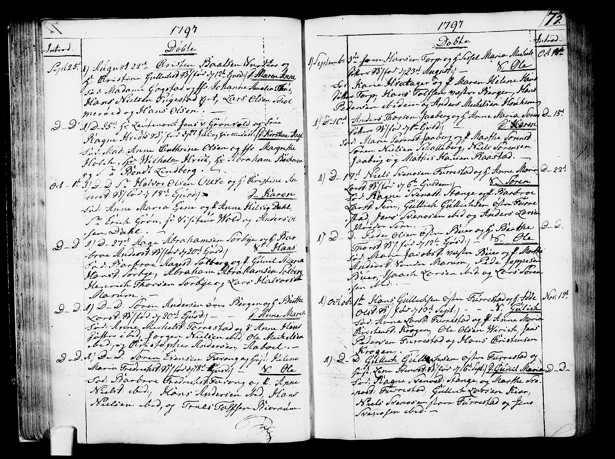 Sandar kirkebøker, AV/SAKO-A-243/F/Fa/L0003: Ministerialbok nr. 3, 1789-1814, s. 73