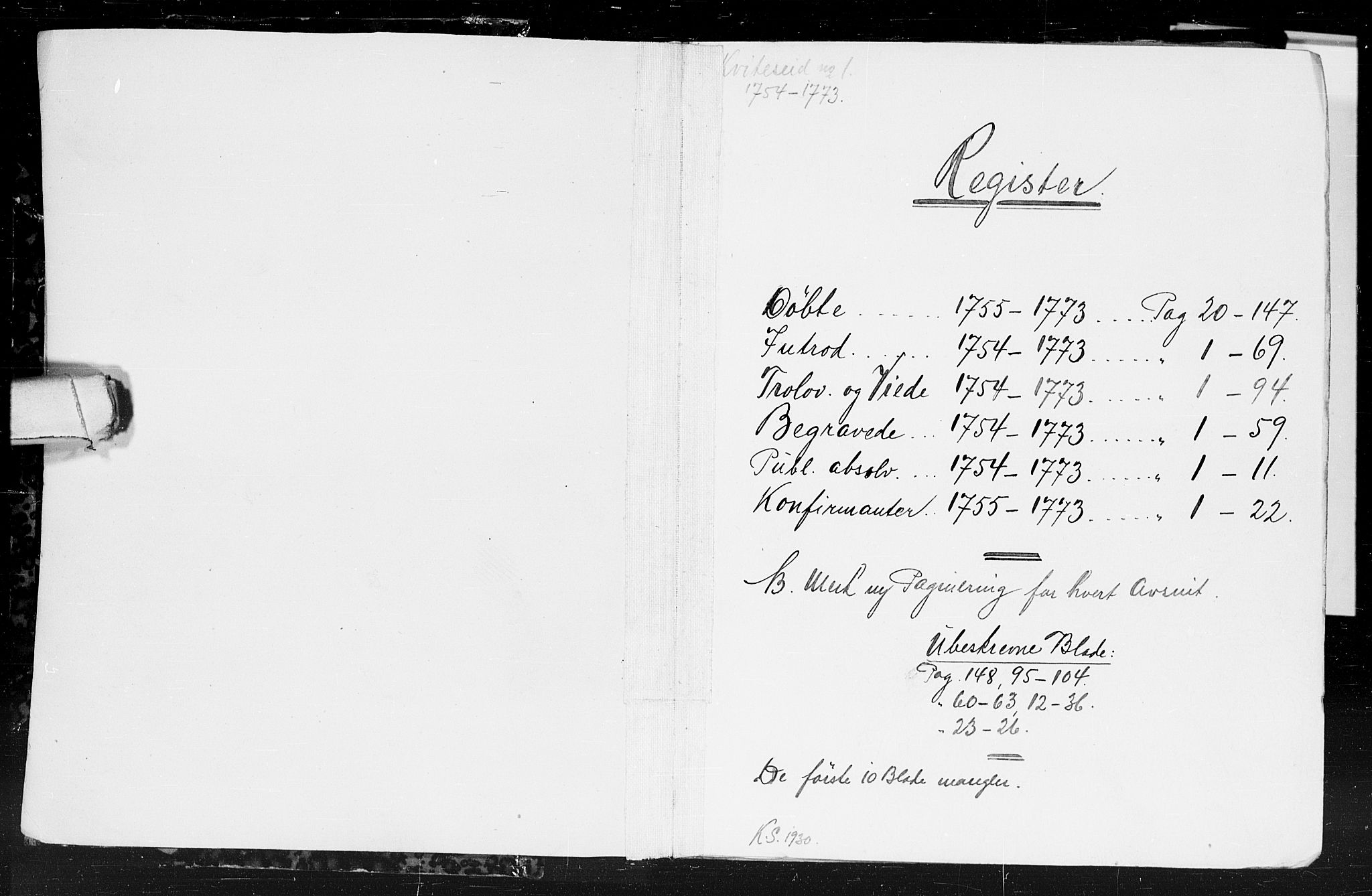 Kviteseid kirkebøker, SAKO/A-276/F/Fa/L0001: Ministerialbok nr. I 1, 1754-1773