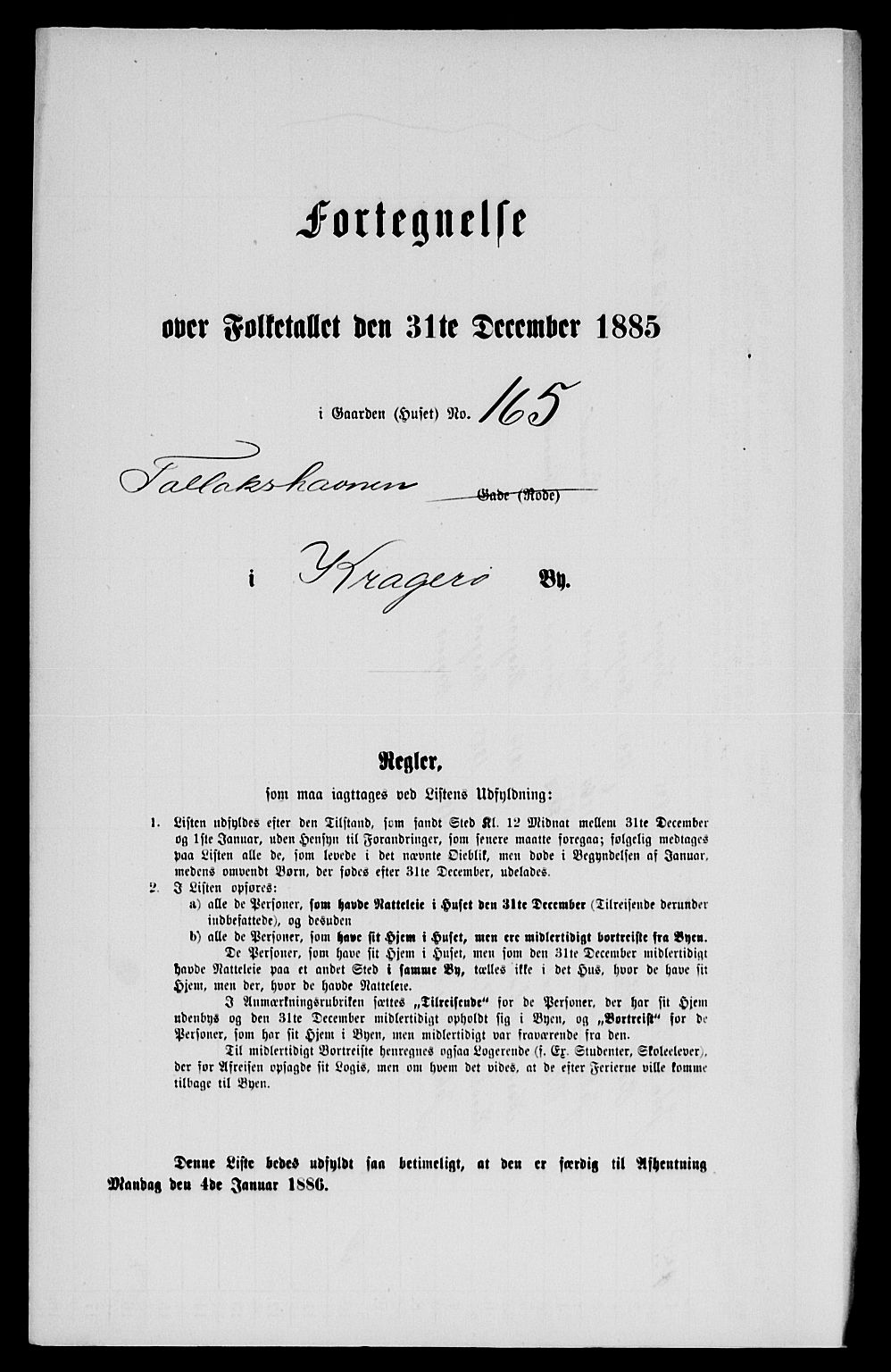 SAKO, Folketelling 1885 for 0801 Kragerø kjøpstad, 1885, s. 364