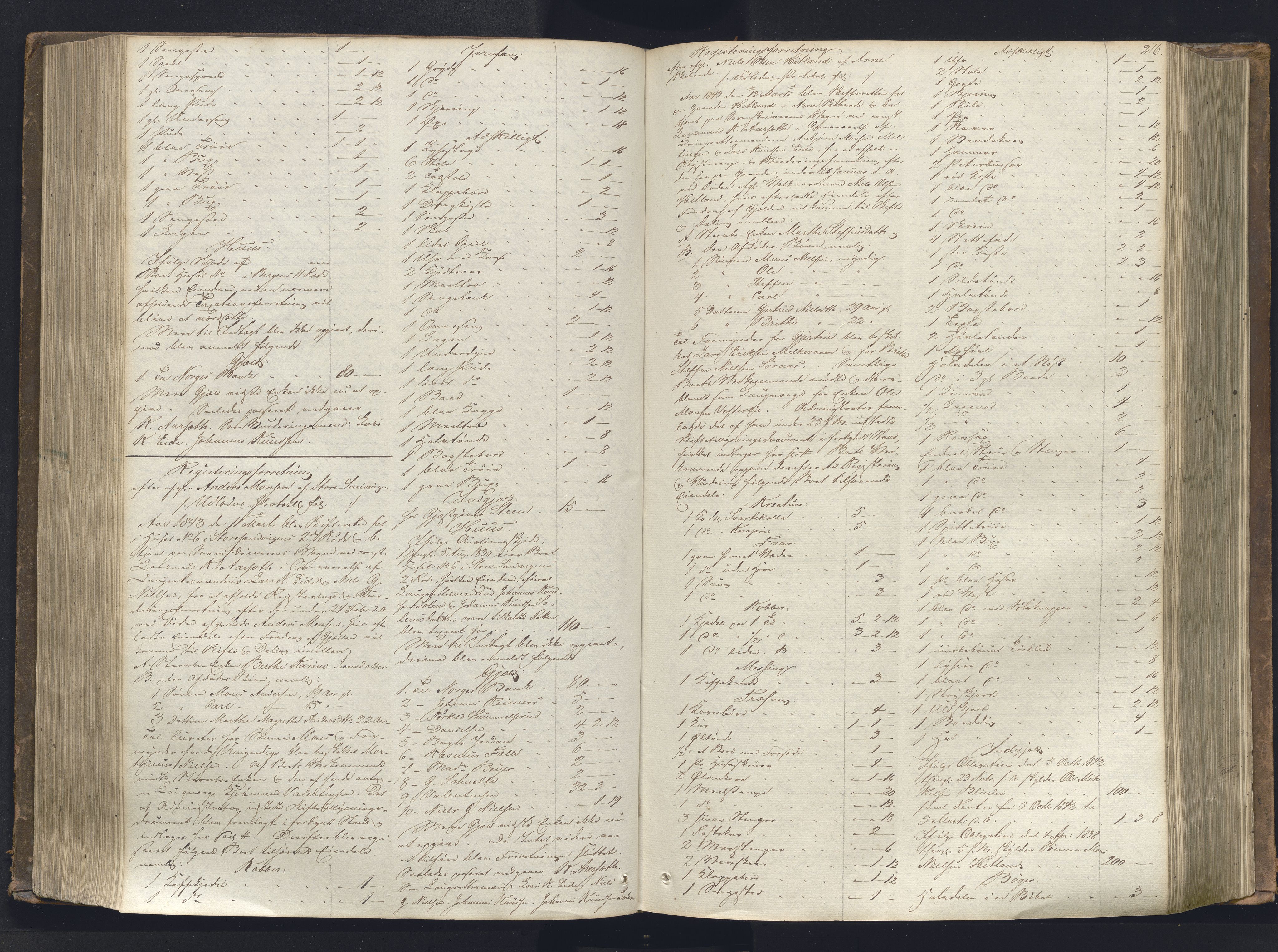 Nordhordland sorenskrivar, AV/SAB-A-2901/1/H/Hb/L0001: Registreringsprotokollar, 1841-1845, s. 216
