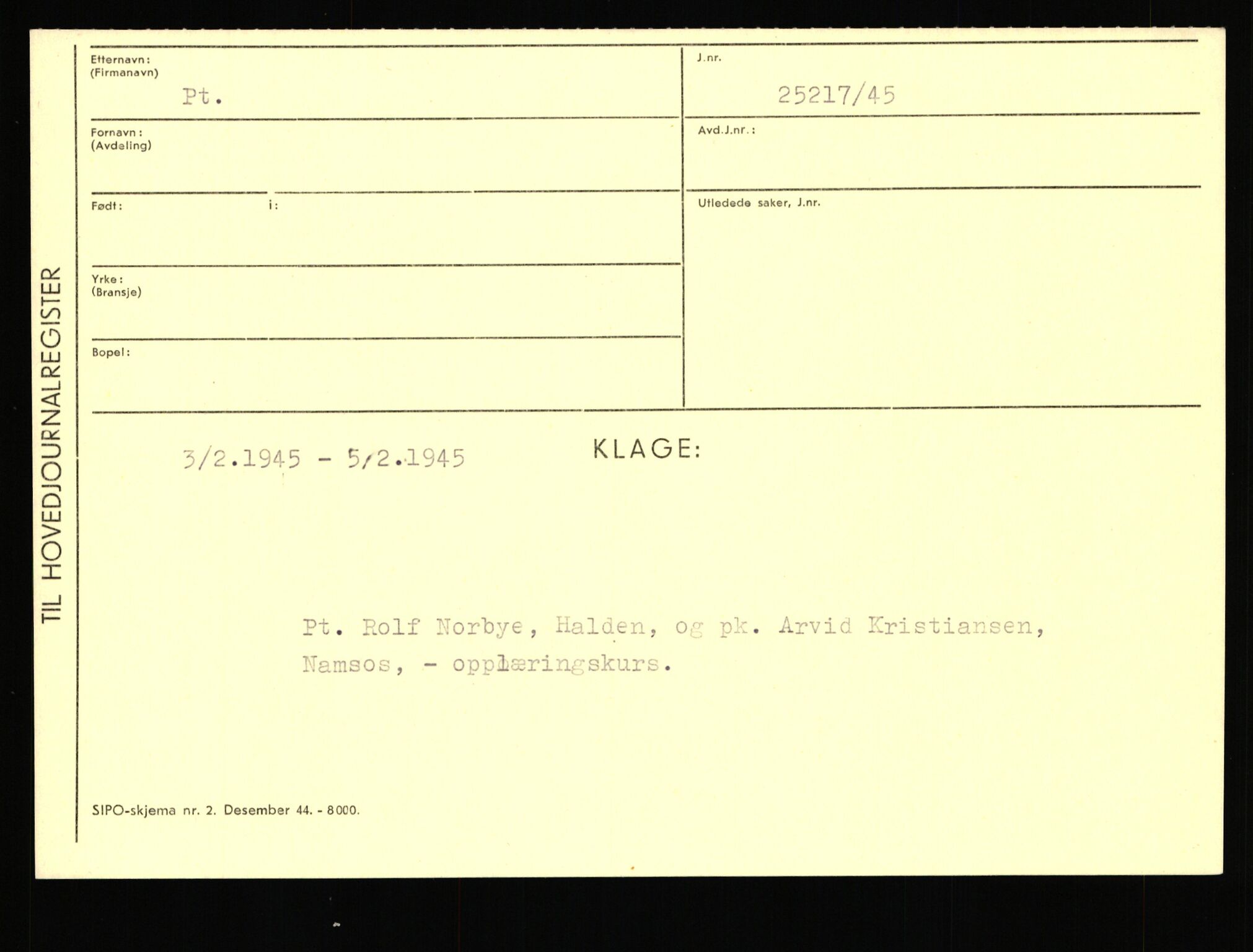 Statspolitiet - Hovedkontoret / Osloavdelingen, AV/RA-S-1329/C/Ca/L0012: Oanæs - Quistgaard	, 1943-1945, s. 4936