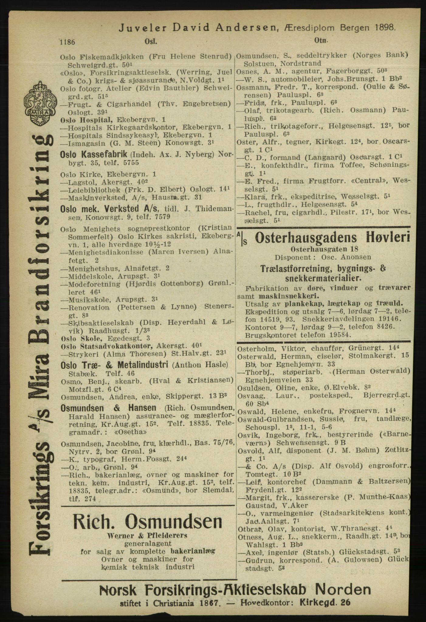 Kristiania/Oslo adressebok, PUBL/-, 1918, s. 1211