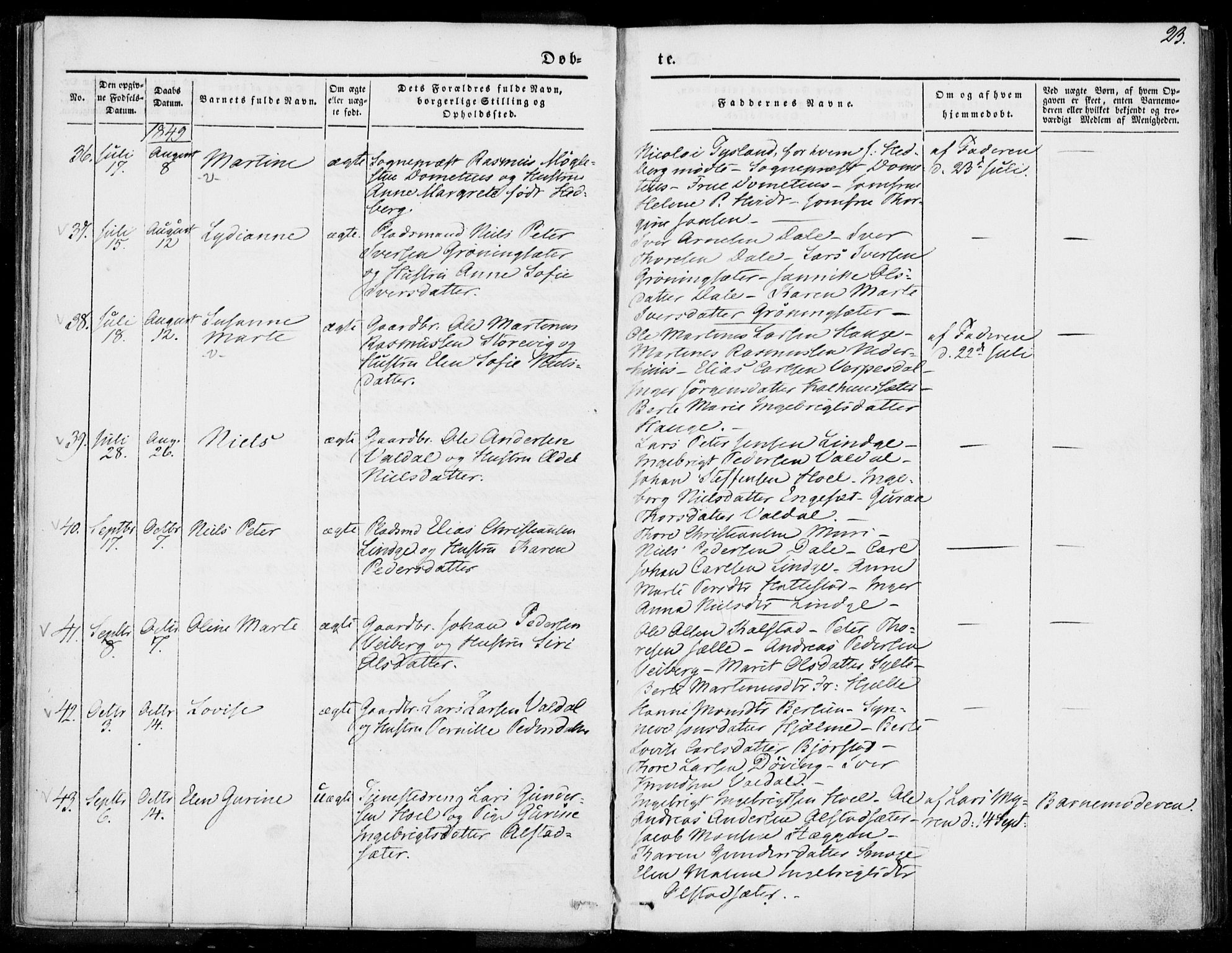 Ministerialprotokoller, klokkerbøker og fødselsregistre - Møre og Romsdal, SAT/A-1454/519/L0249: Ministerialbok nr. 519A08, 1846-1868, s. 23