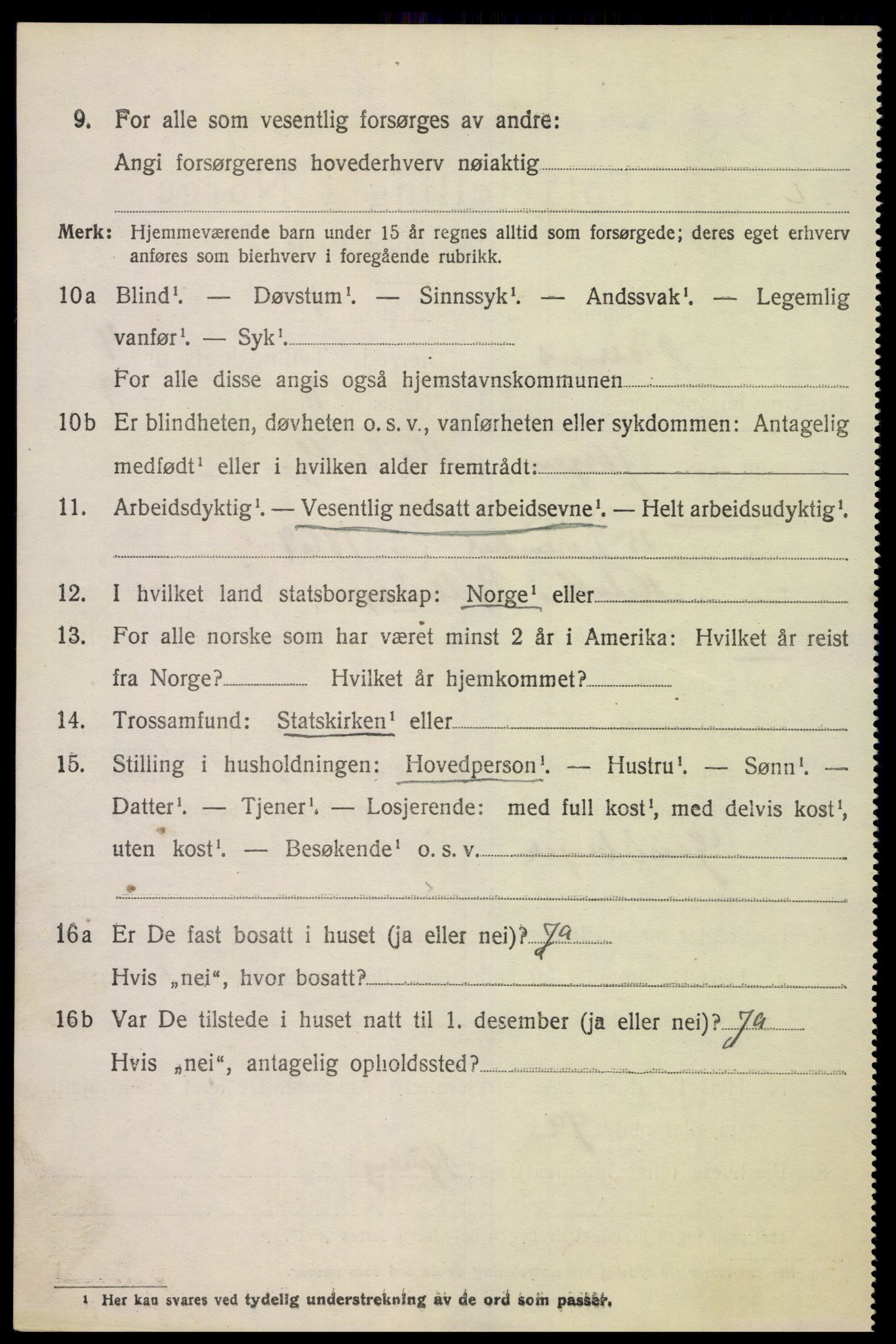 SAK, Folketelling 1920 for 1012 Oddernes herred, 1920, s. 4408