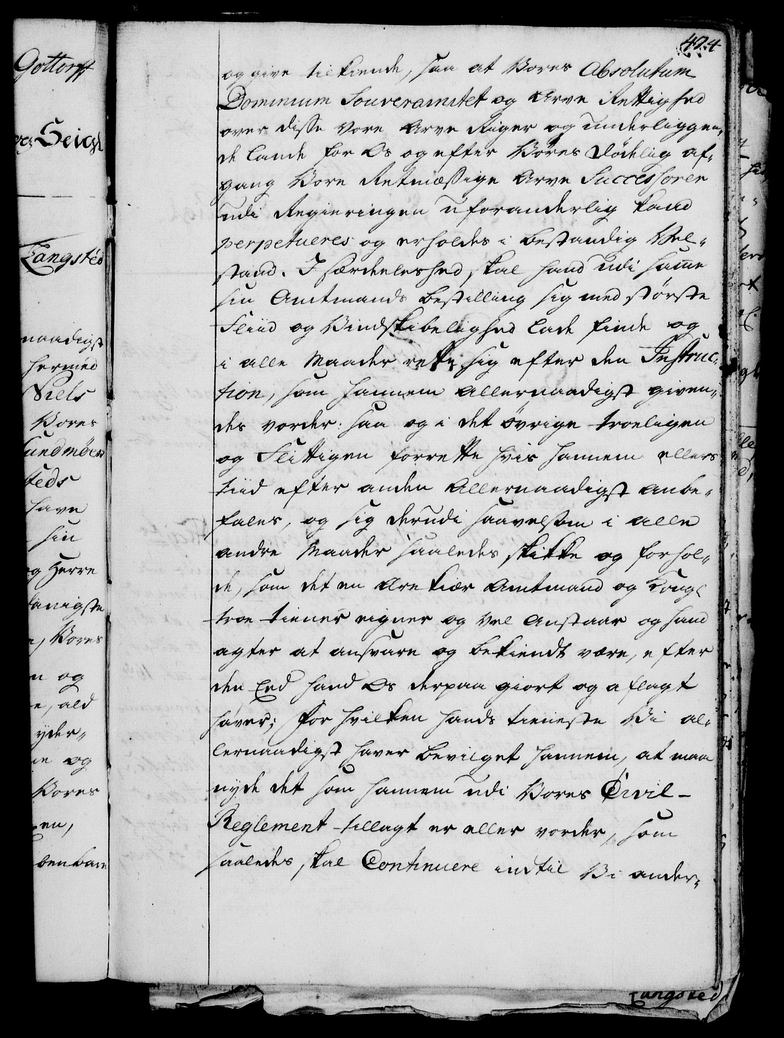 Rentekammeret, Kammerkanselliet, RA/EA-3111/G/Gg/Gge/L0003: Norsk bestallingsprotokoll med register (merket RK 53.27), 1745-1761, s. 474