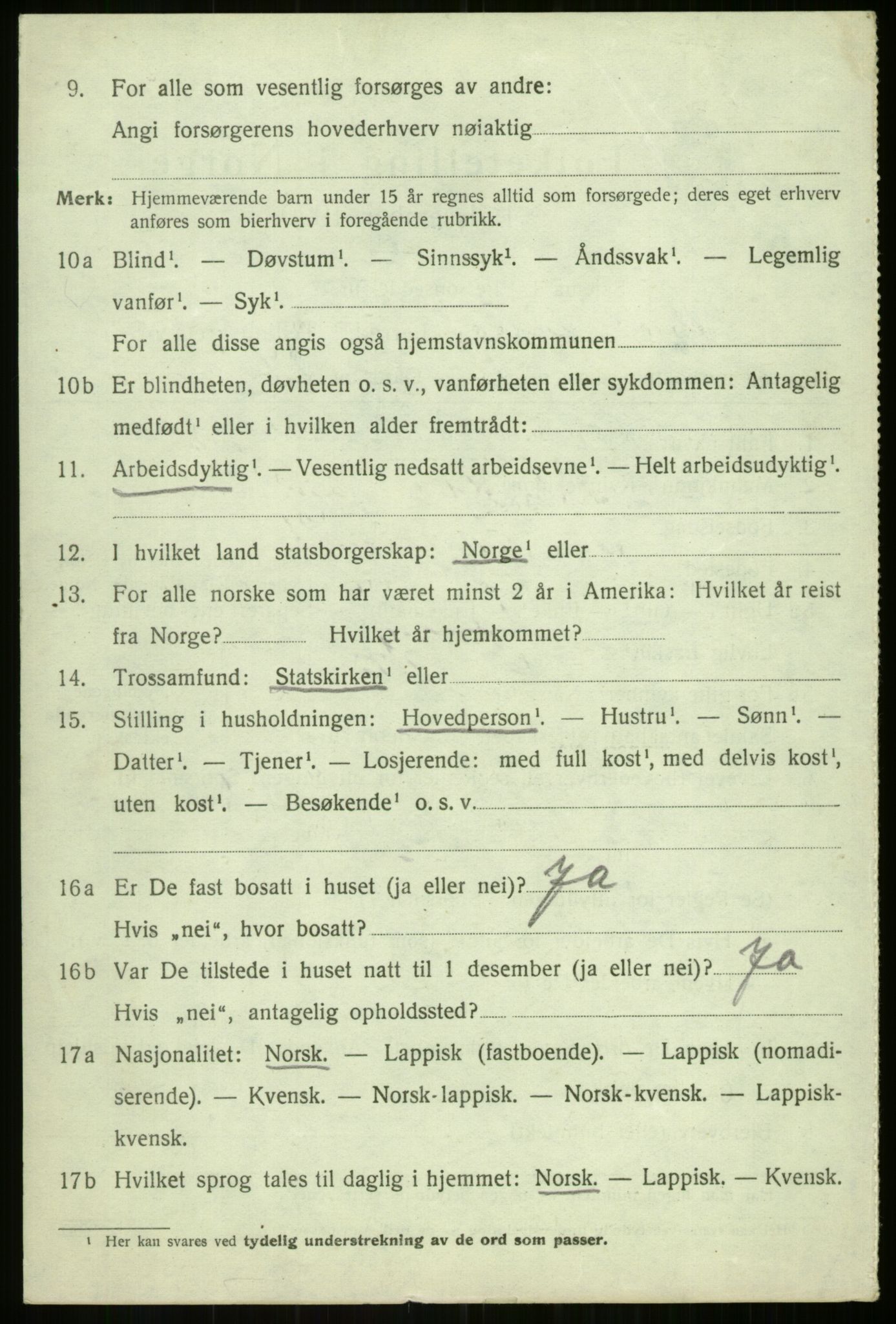 SATØ, Folketelling 1920 for 1933 Balsfjord herred, 1920, s. 3861