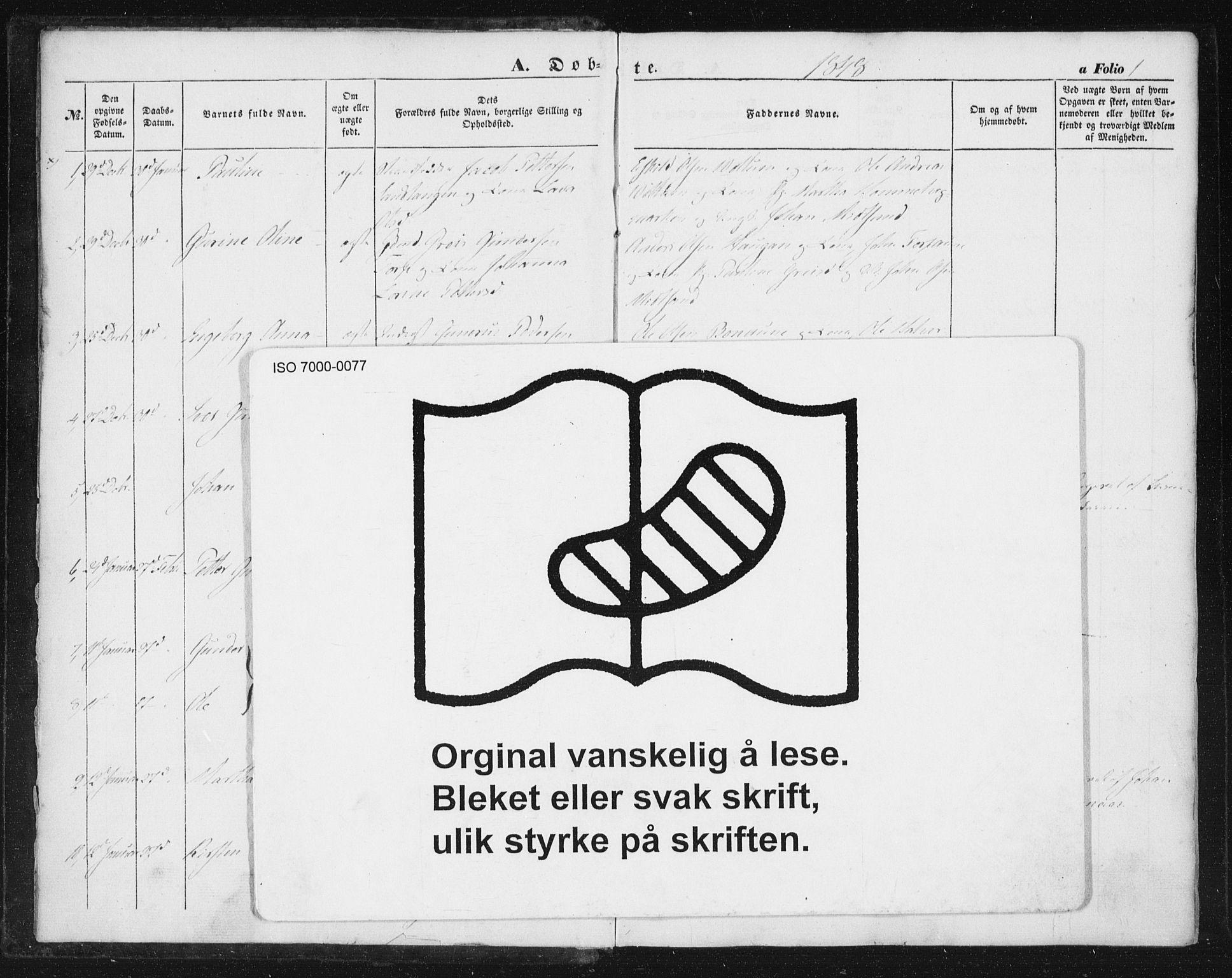 Ministerialprotokoller, klokkerbøker og fødselsregistre - Sør-Trøndelag, SAT/A-1456/616/L0407: Ministerialbok nr. 616A04, 1848-1856, s. 1