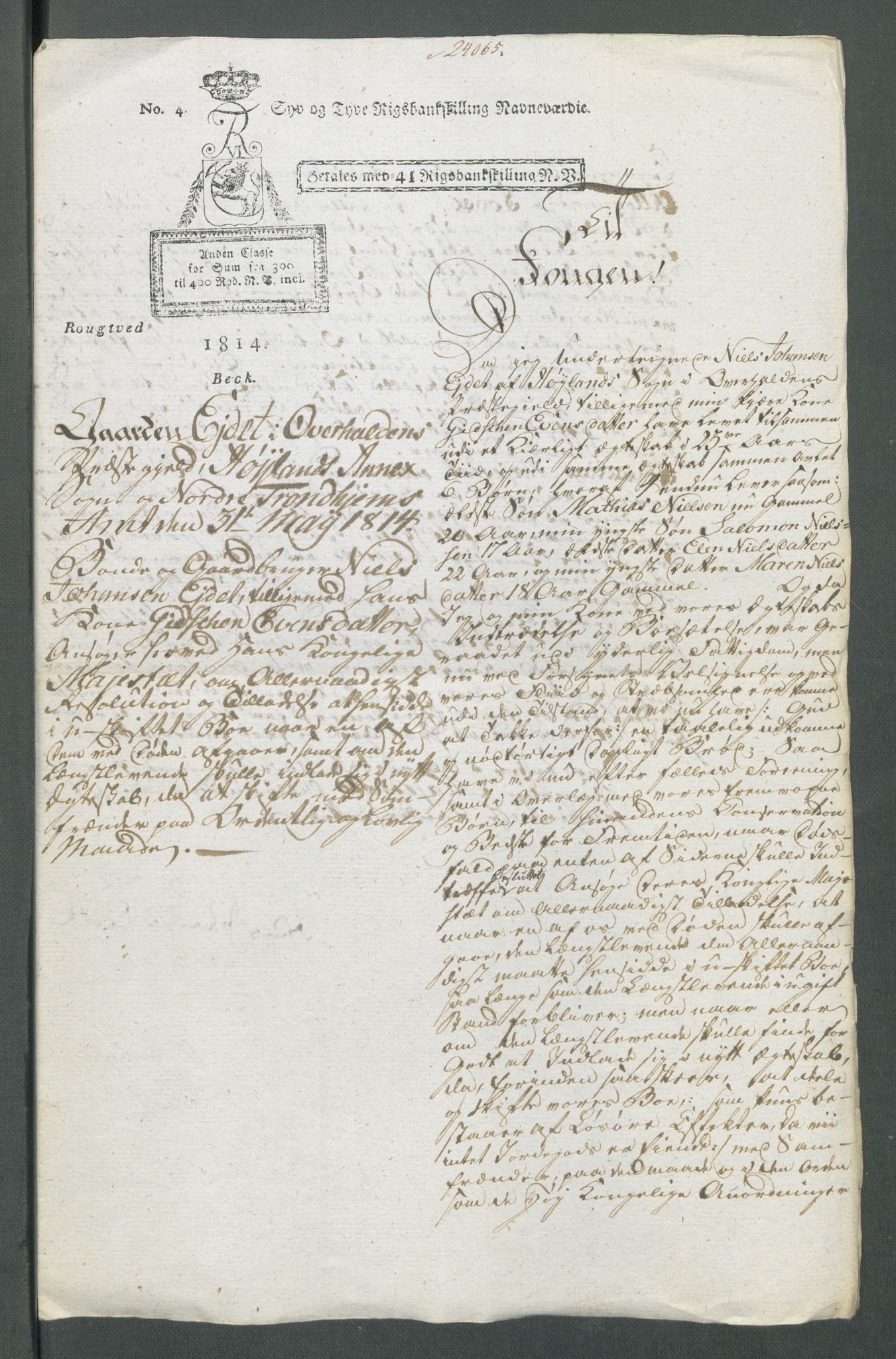 Departementene i 1814, RA/S-3899/Fc/L0044: Journalsaker B 451-908, 1813-1814, s. 193