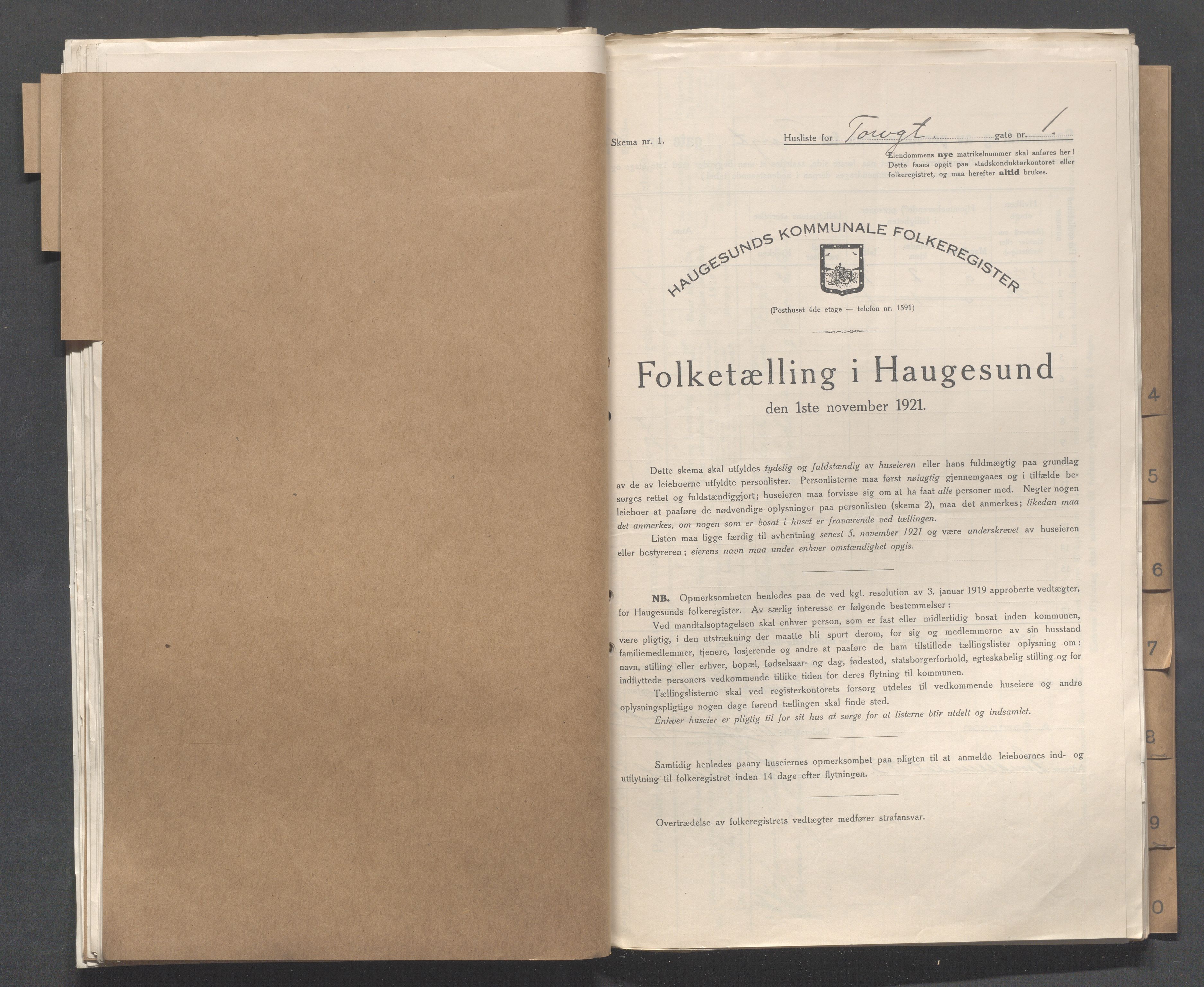 IKAR, Kommunal folketelling 1.11.1921 for Haugesund, 1921, s. 5437