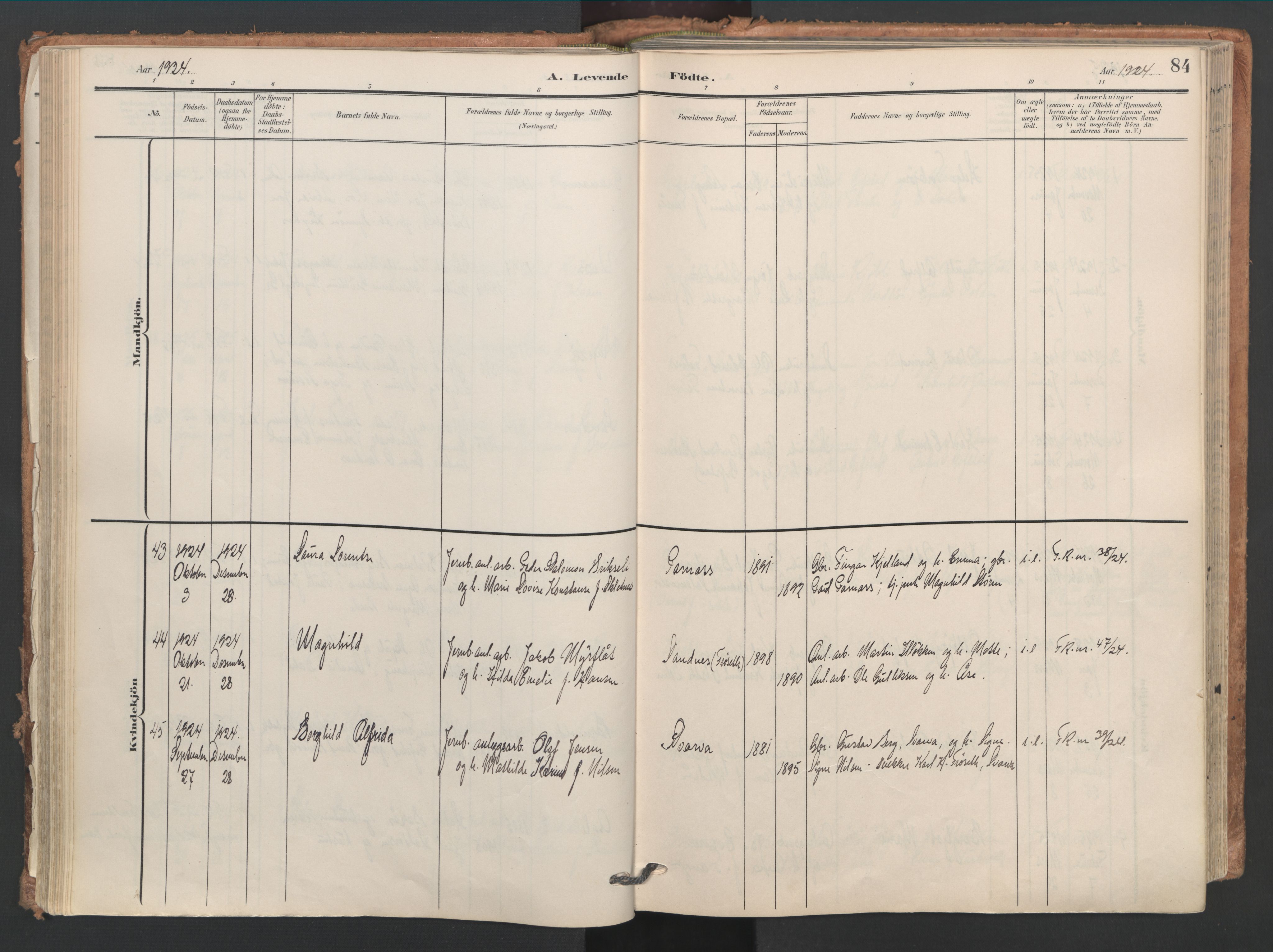 Ministerialprotokoller, klokkerbøker og fødselsregistre - Nord-Trøndelag, SAT/A-1458/749/L0477: Ministerialbok nr. 749A11, 1902-1927, s. 84