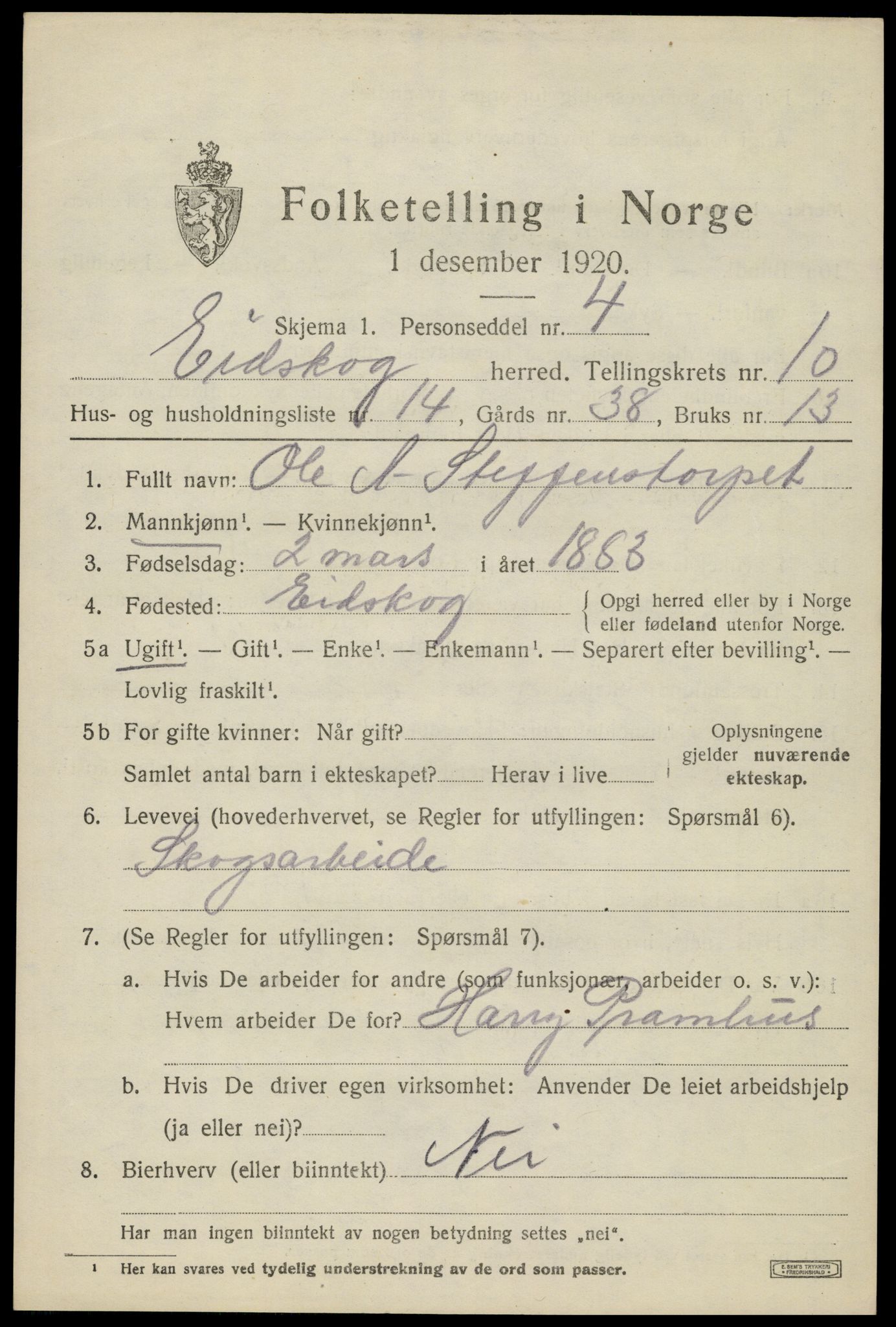SAH, Folketelling 1920 for 0420 Eidskog herred, 1920, s. 11299