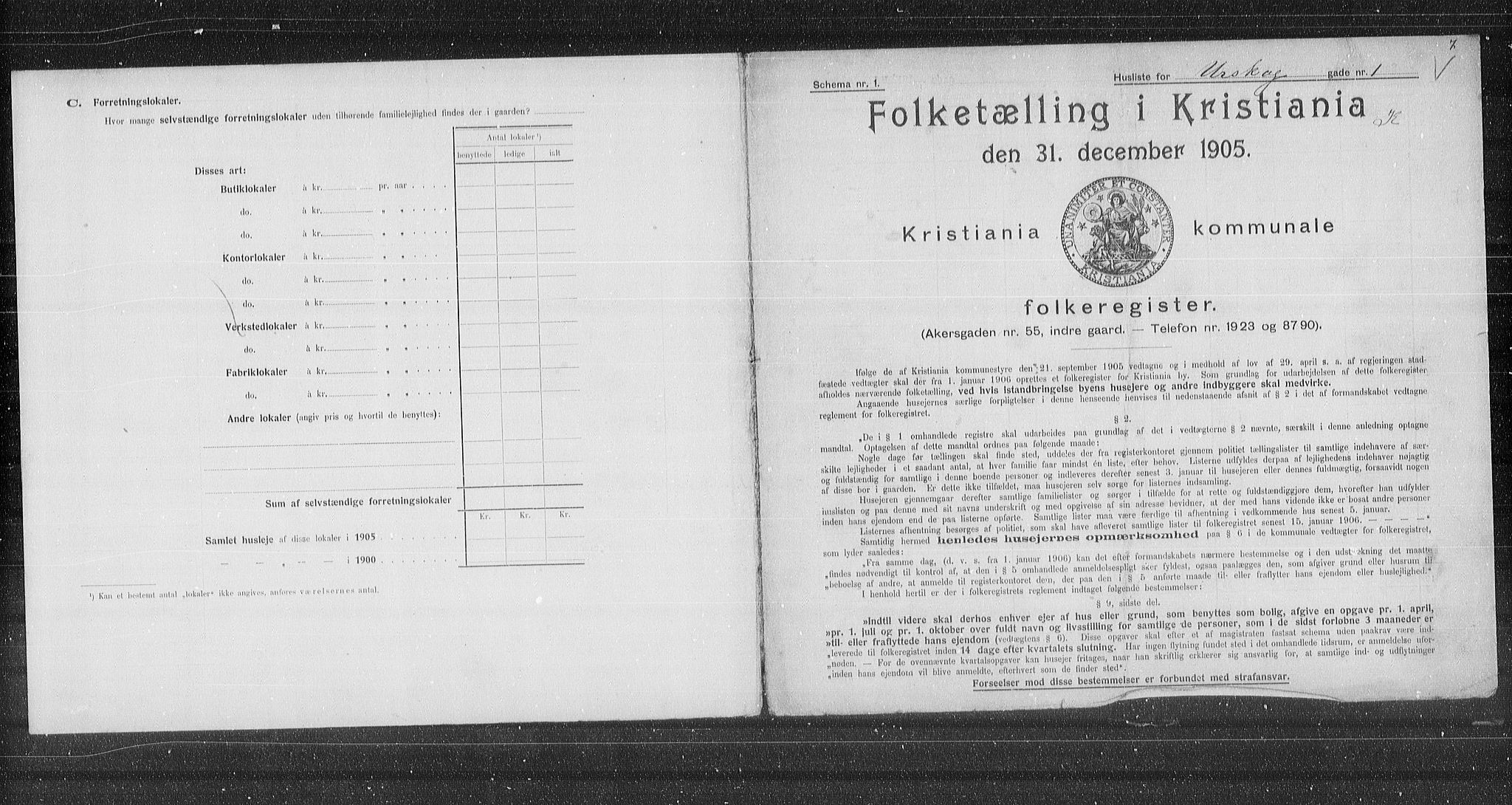 OBA, Kommunal folketelling 31.12.1905 for Kristiania kjøpstad, 1905, s. 63326