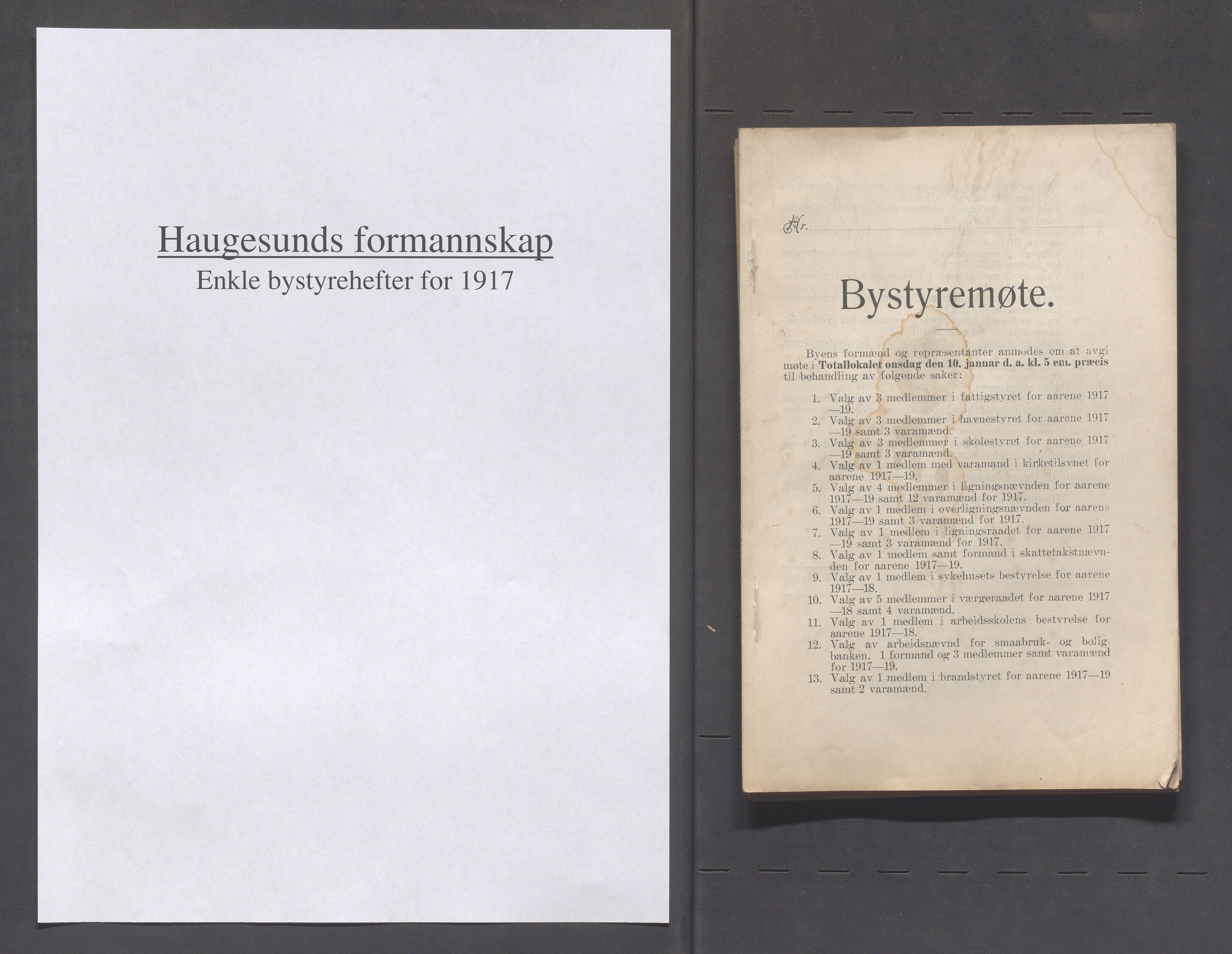 Haugesund kommune - Formannskapet og Bystyret, IKAR/A-740/A/Abb/L0002: Bystyreforhandlinger, 1908-1917, s. 1088