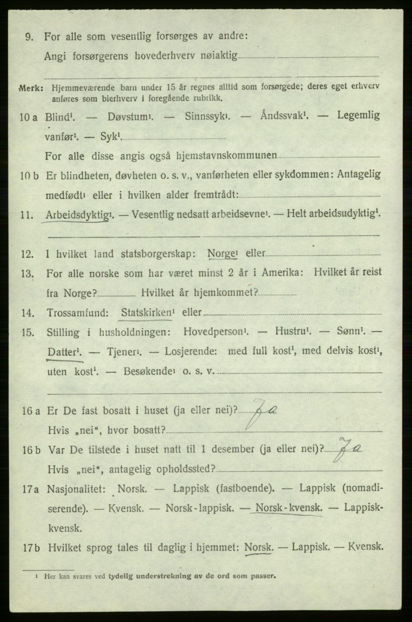 SATØ, Folketelling 1920 for 2014 Loppa herred, 1920, s. 863