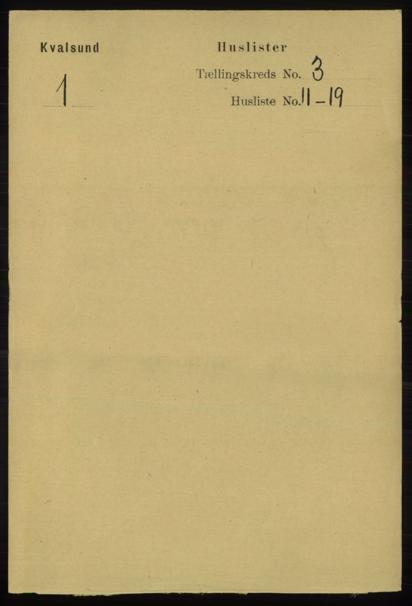 RA, Folketelling 1891 for 2017 Kvalsund herred, 1891, s. 11