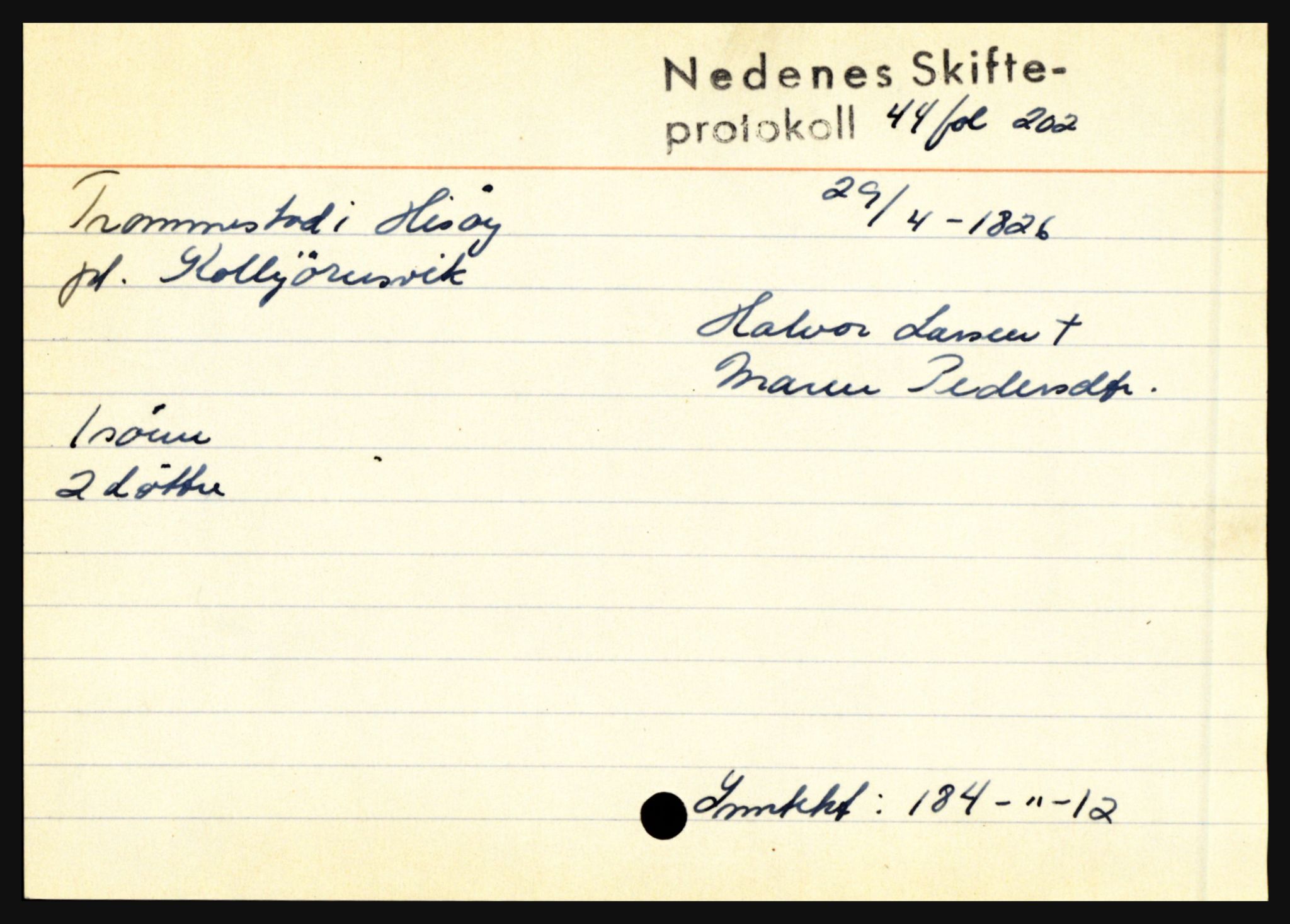 Nedenes sorenskriveri før 1824, AV/SAK-1221-0007/H, s. 30877