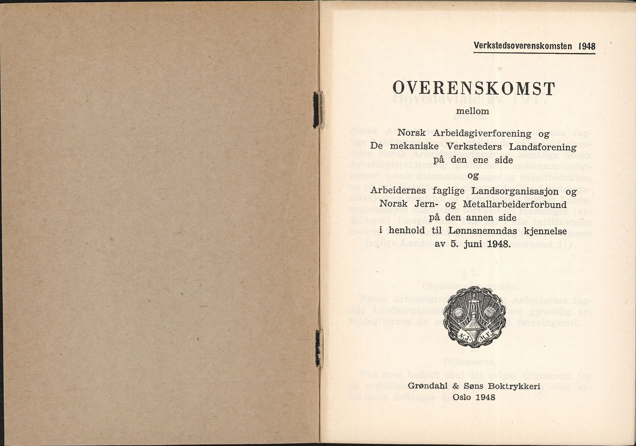 Norsk jern- og metallarbeiderforbund, AAB/ARK-1659/O/L0001/0020: Verkstedsoverenskomsten / Verkstedsoverenskomsten, 1948