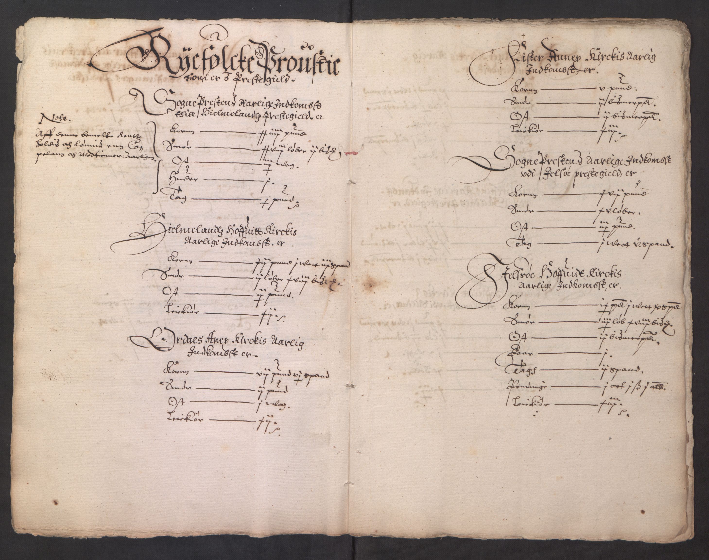 Stattholderembetet 1572-1771, AV/RA-EA-2870/Ek/L0014/0002: Jordebøker til utlikning av rosstjeneste 1624-1626: / Kirke- og prestebolsinntekter i Stavanger bispedømme, 1625, s. 9