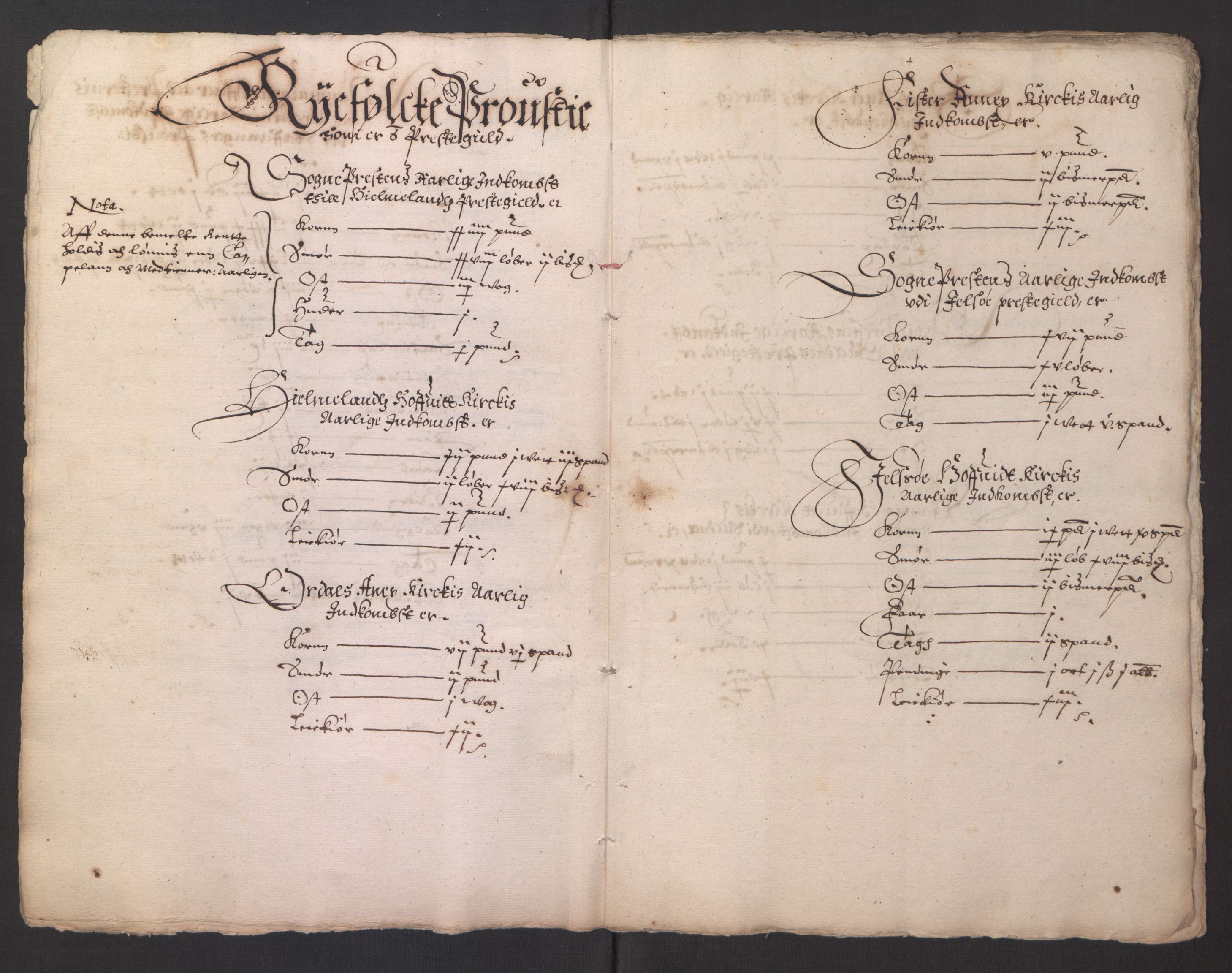 Stattholderembetet 1572-1771, RA/EA-2870/Ek/L0014/0002: Jordebøker til utlikning av rosstjeneste 1624-1626: / Kirke- og prestebolsinntekter i Stavanger bispedømme, 1625, s. 9