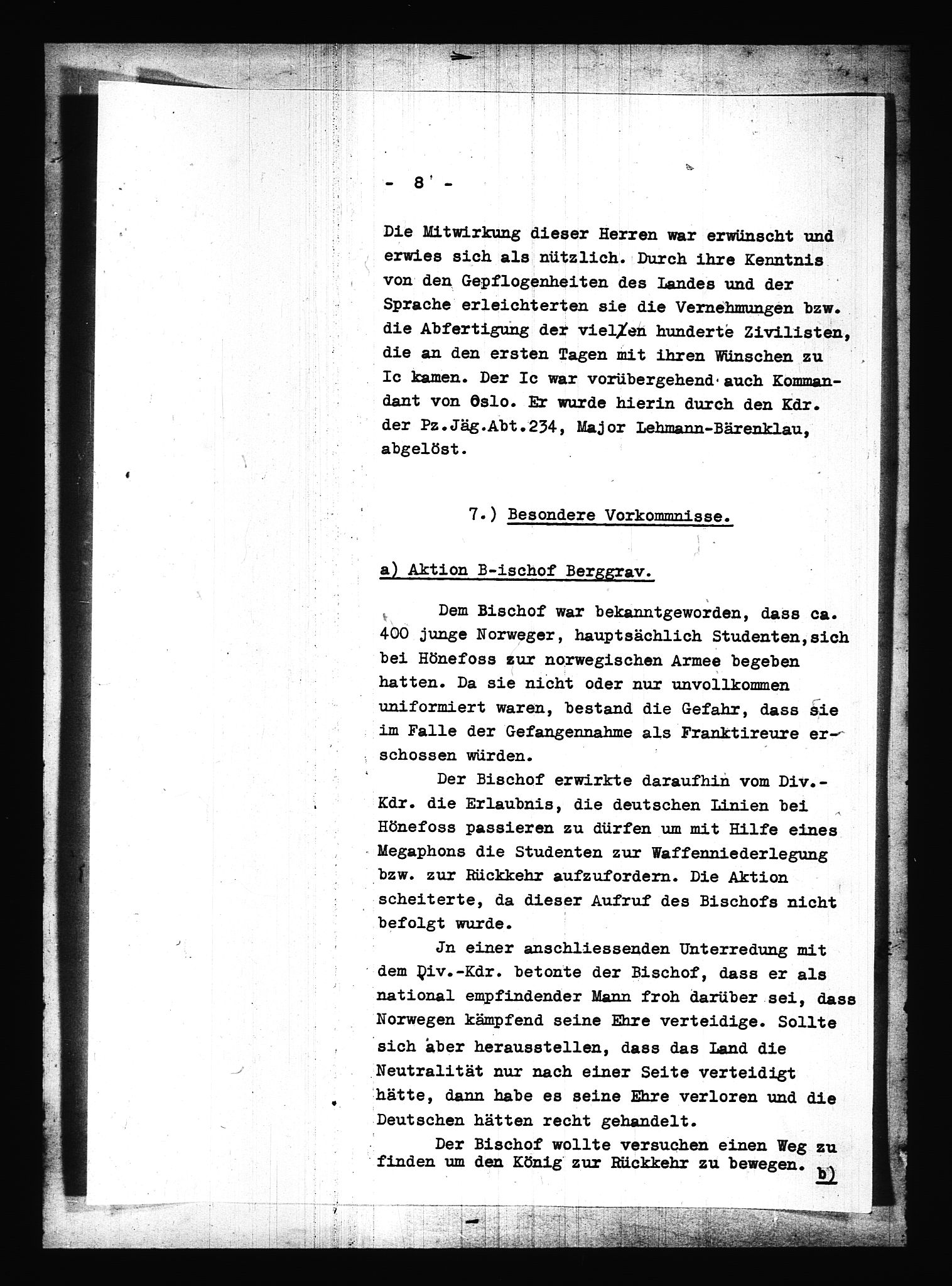 Documents Section, AV/RA-RAFA-2200/V/L0087: Amerikansk mikrofilm "Captured German Documents".
Box No. 726.  FKA jnr. 601/1954., 1940, s. 9