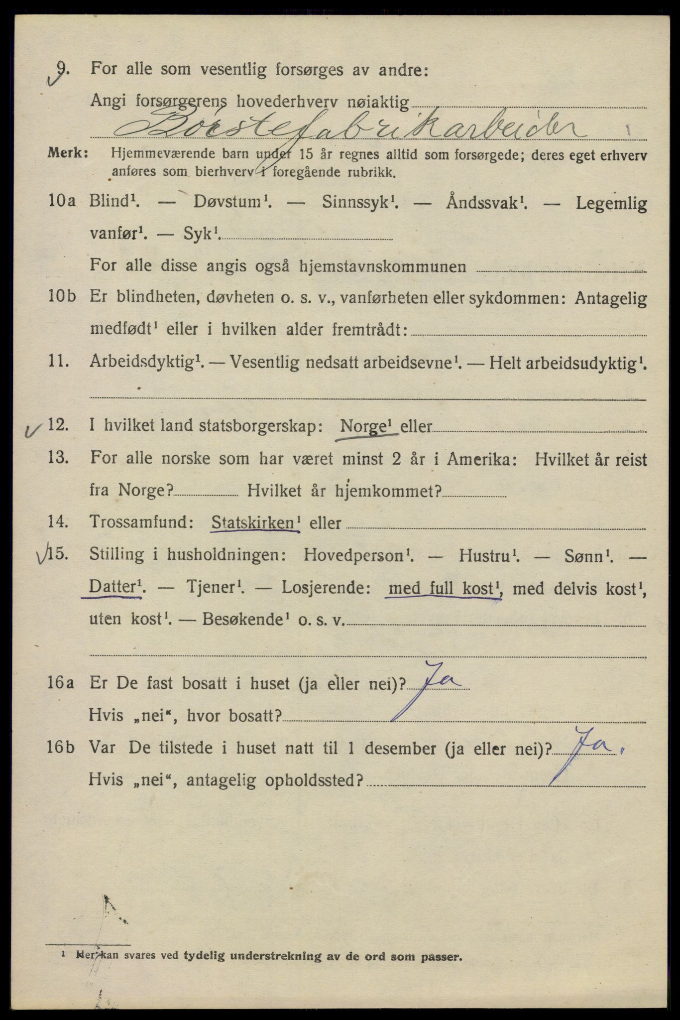 SAO, Folketelling 1920 for 0301 Kristiania kjøpstad, 1920, s. 284294