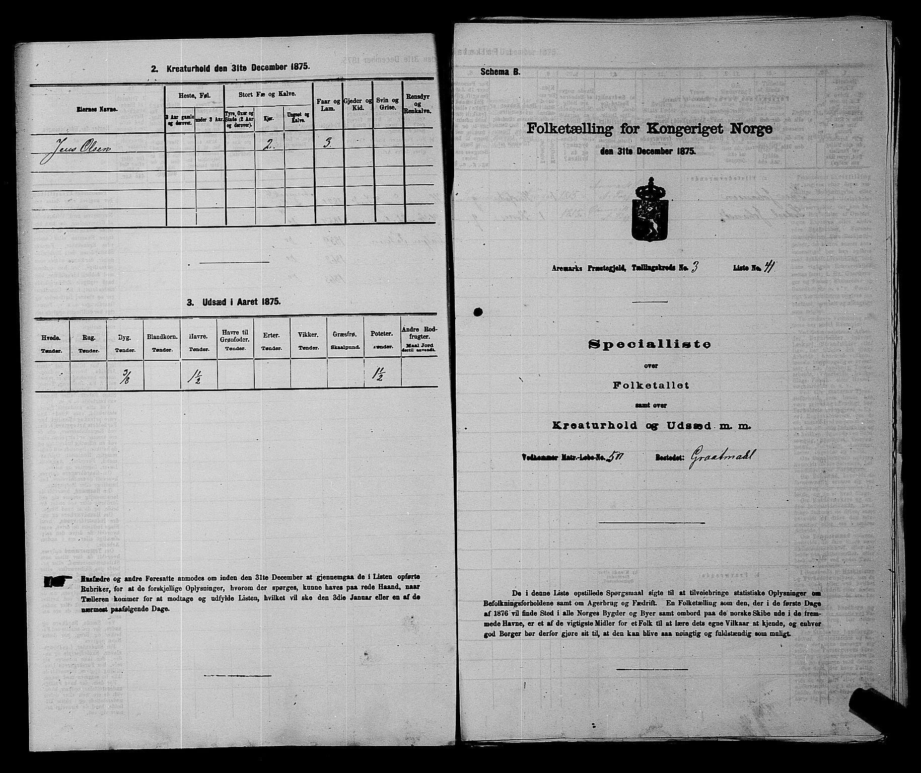 RA, Folketelling 1875 for 0118P Aremark prestegjeld, 1875, s. 471