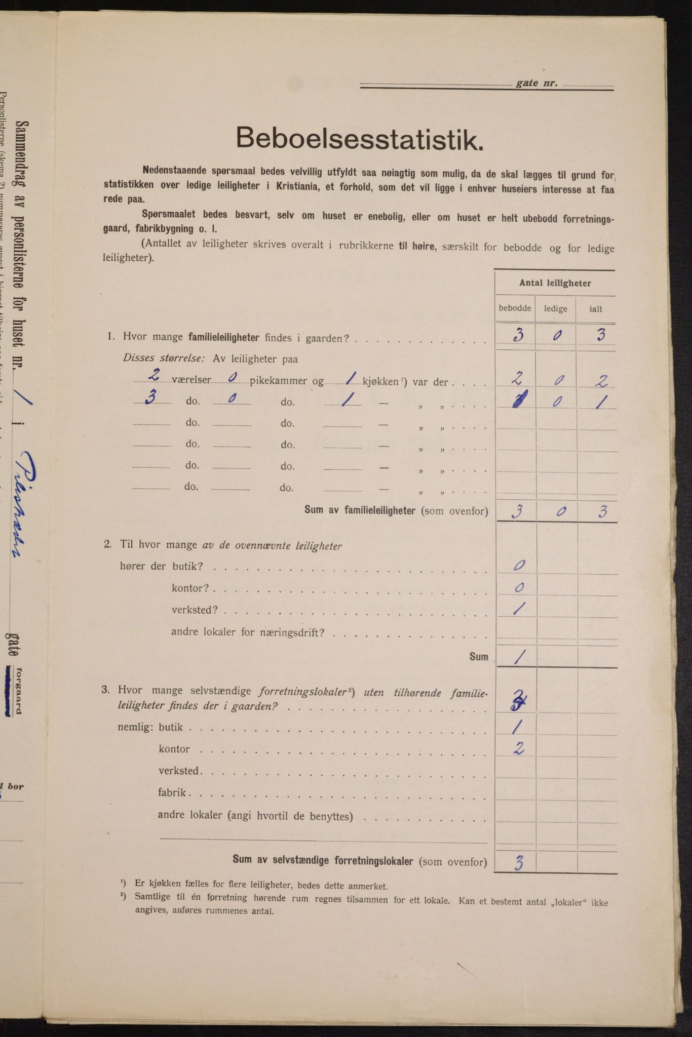 OBA, Kommunal folketelling 1.2.1913 for Kristiania, 1913, s. 78966