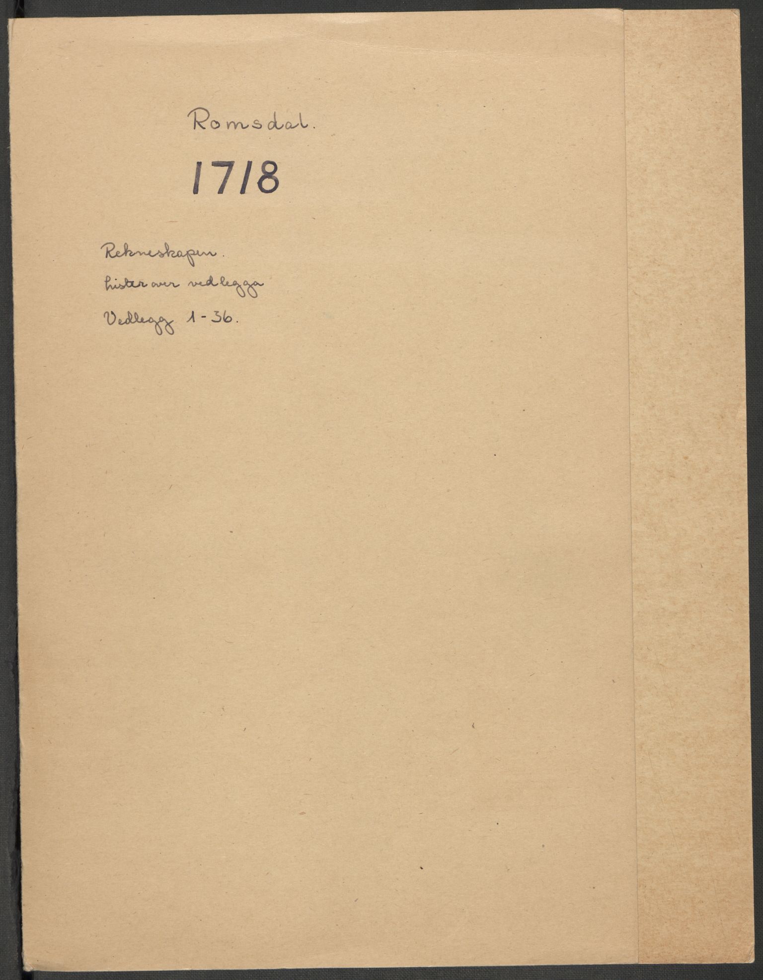 Rentekammeret inntil 1814, Reviderte regnskaper, Fogderegnskap, AV/RA-EA-4092/R55/L3665: Fogderegnskap Romsdal, 1718, s. 2