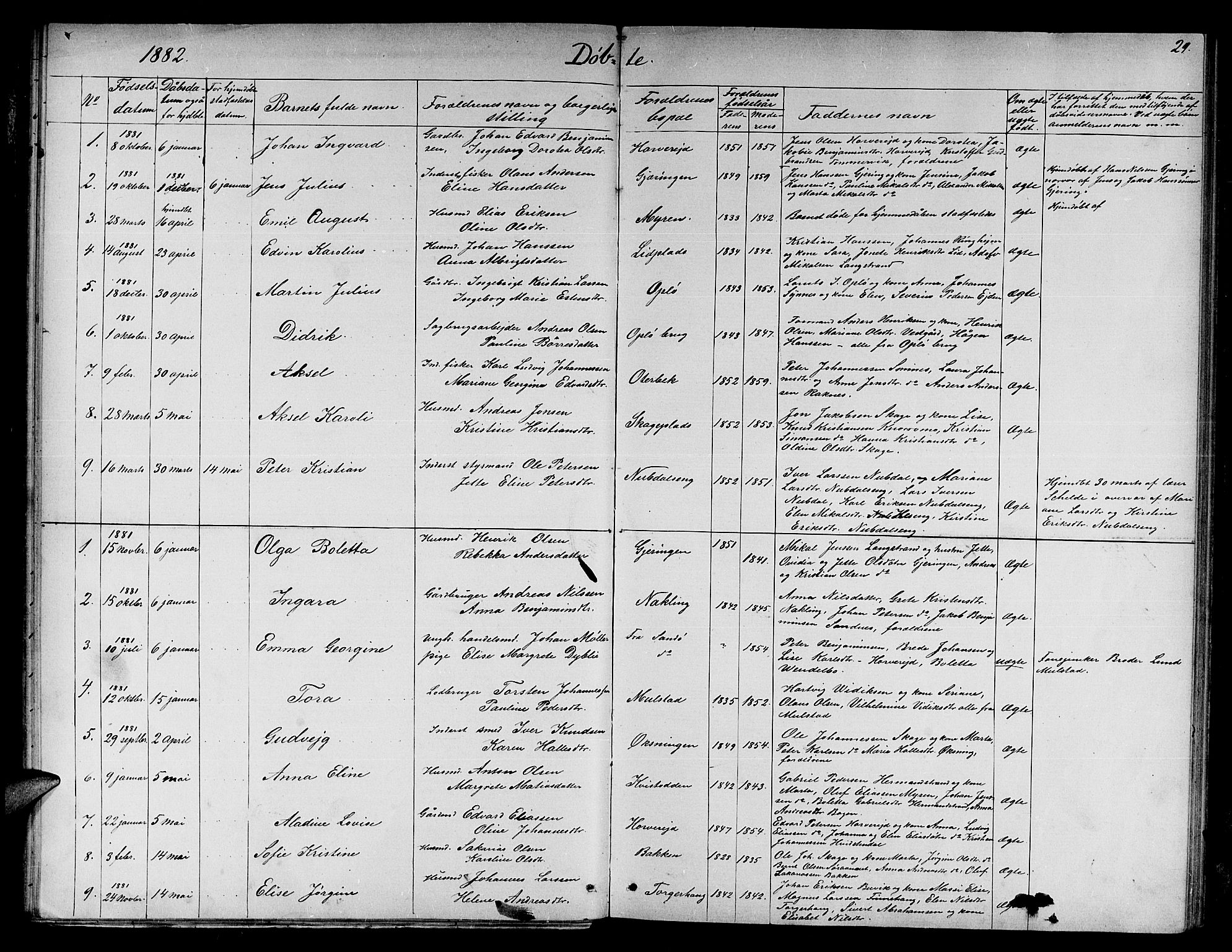 Ministerialprotokoller, klokkerbøker og fødselsregistre - Nord-Trøndelag, SAT/A-1458/780/L0650: Klokkerbok nr. 780C02, 1866-1884, s. 29