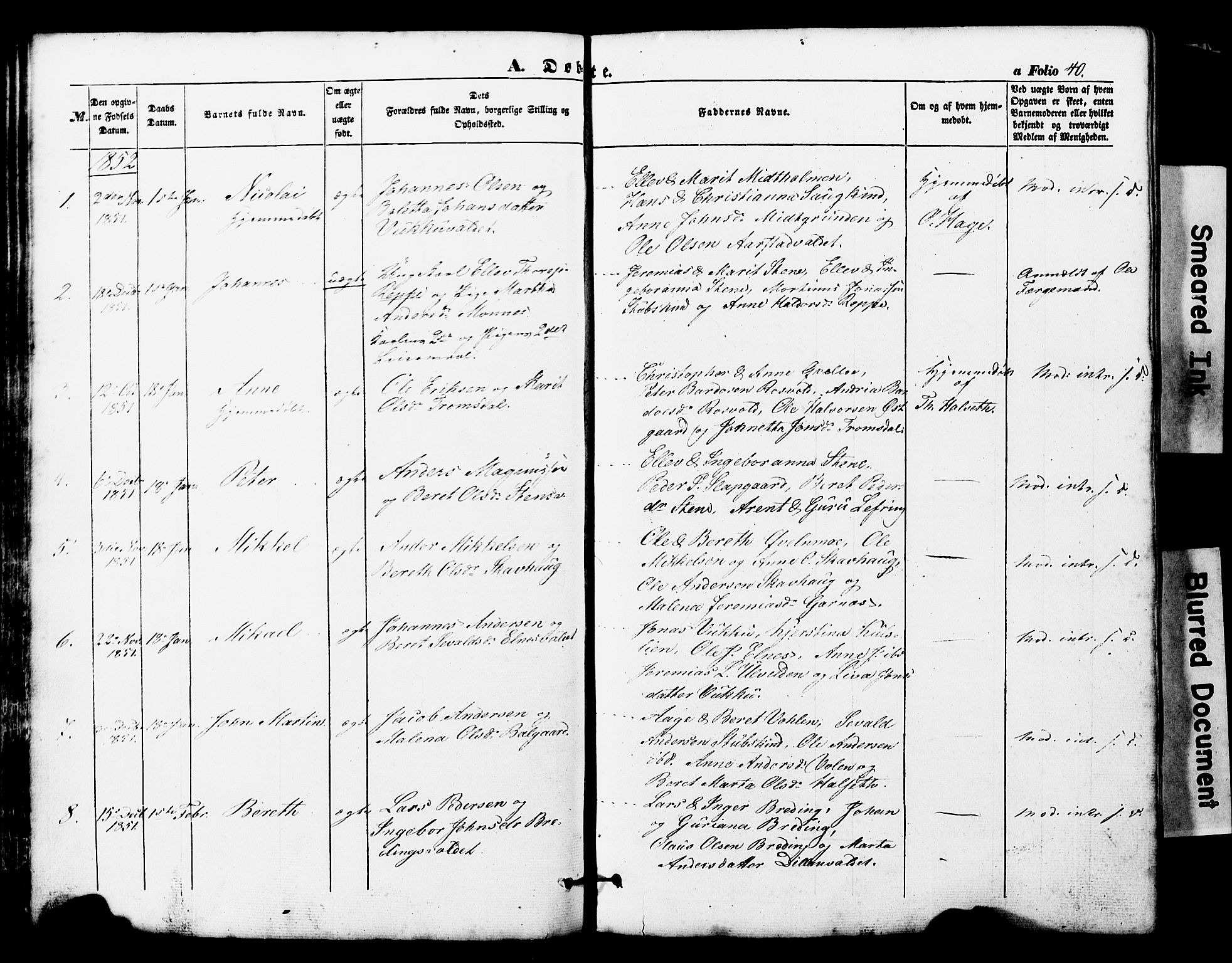 Ministerialprotokoller, klokkerbøker og fødselsregistre - Nord-Trøndelag, AV/SAT-A-1458/724/L0268: Klokkerbok nr. 724C04, 1846-1878, s. 40