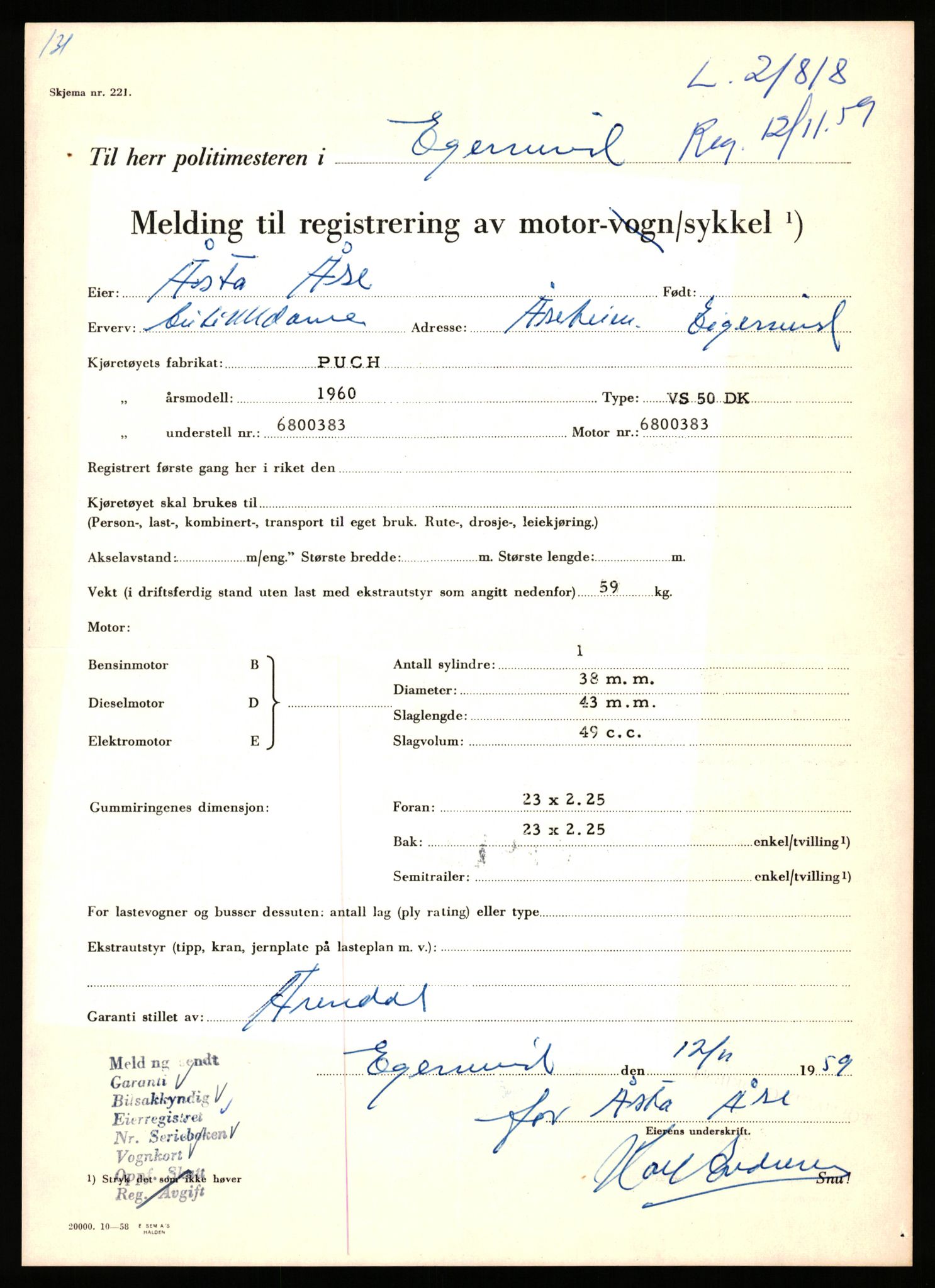 Stavanger trafikkstasjon, SAST/A-101942/0/F/L0038: L-21500 - L-22252, 1930-1971, s. 1083