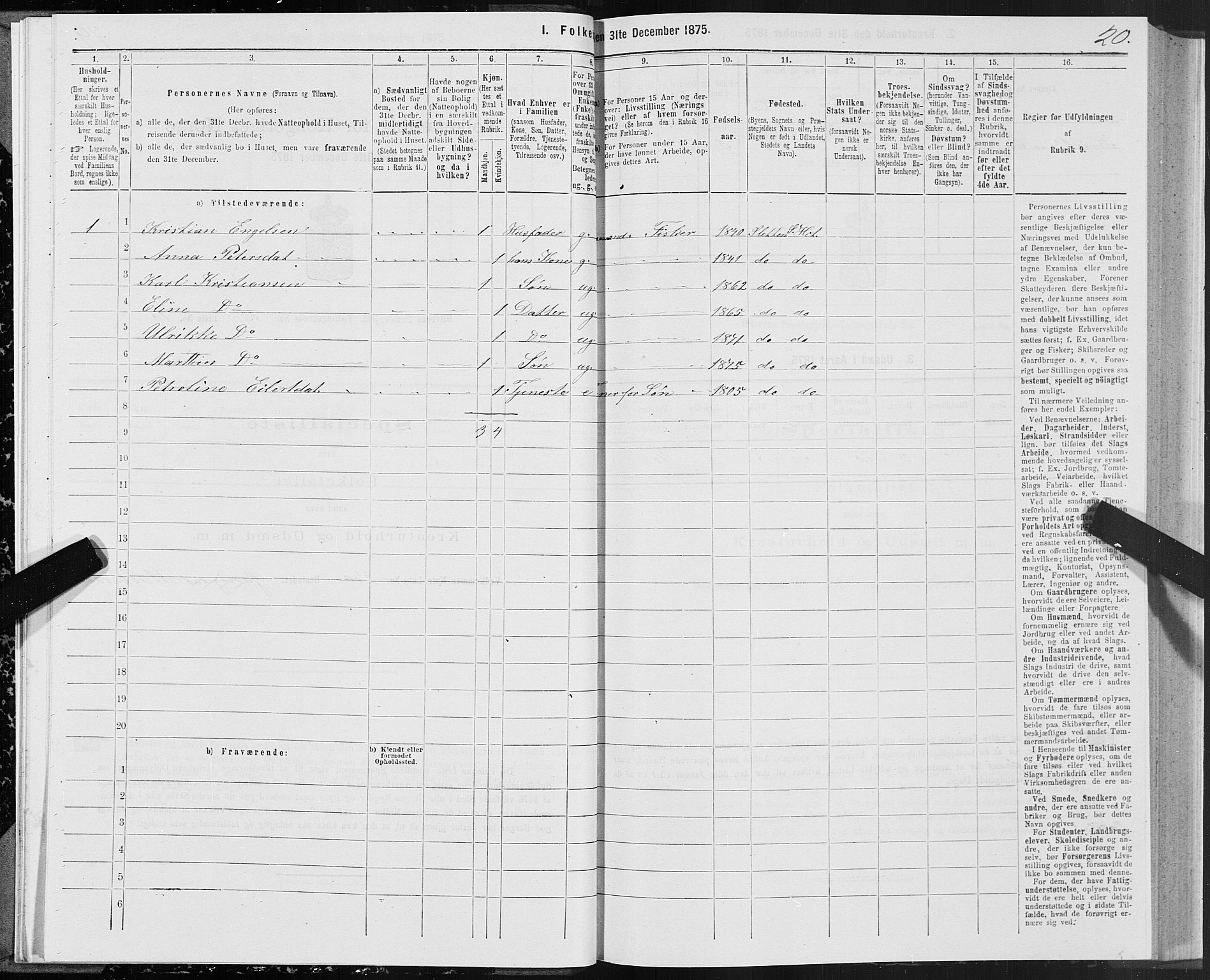 SAT, Folketelling 1875 for 1617P Hitra prestegjeld, 1875, s. 8020