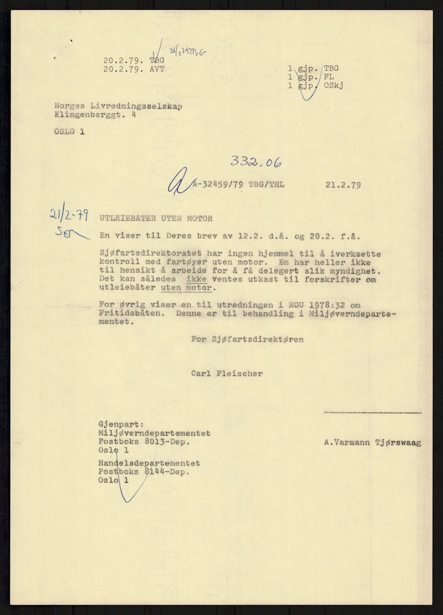 Sjøfartsdirektoratet med forløpere, generelt arkiv, AV/RA-S-1407/D/Du/Duc/L0641/0004: Skipskontrollen - Forskrifter    / Utleiebåter (2 mapper), 1977-1989, s. 38