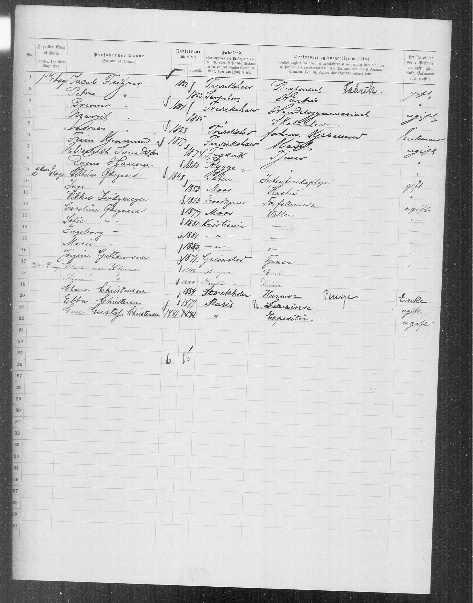 OBA, Kommunal folketelling 31.12.1899 for Kristiania kjøpstad, 1899, s. 7687