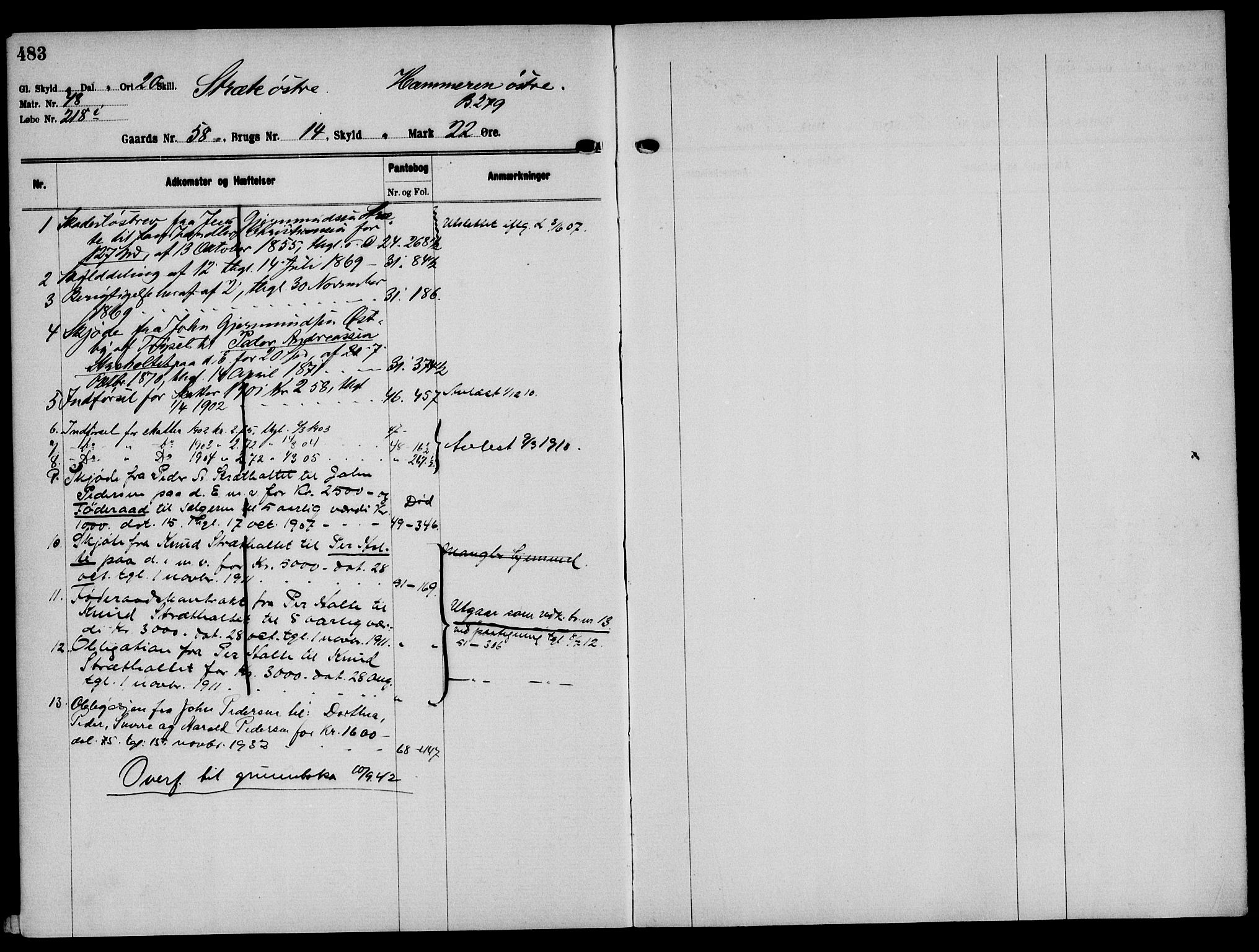 Solør tingrett, AV/SAH-TING-008/H/Ha/Hak/L0004: Panteregister nr. IV, 1900-1935, s. 483
