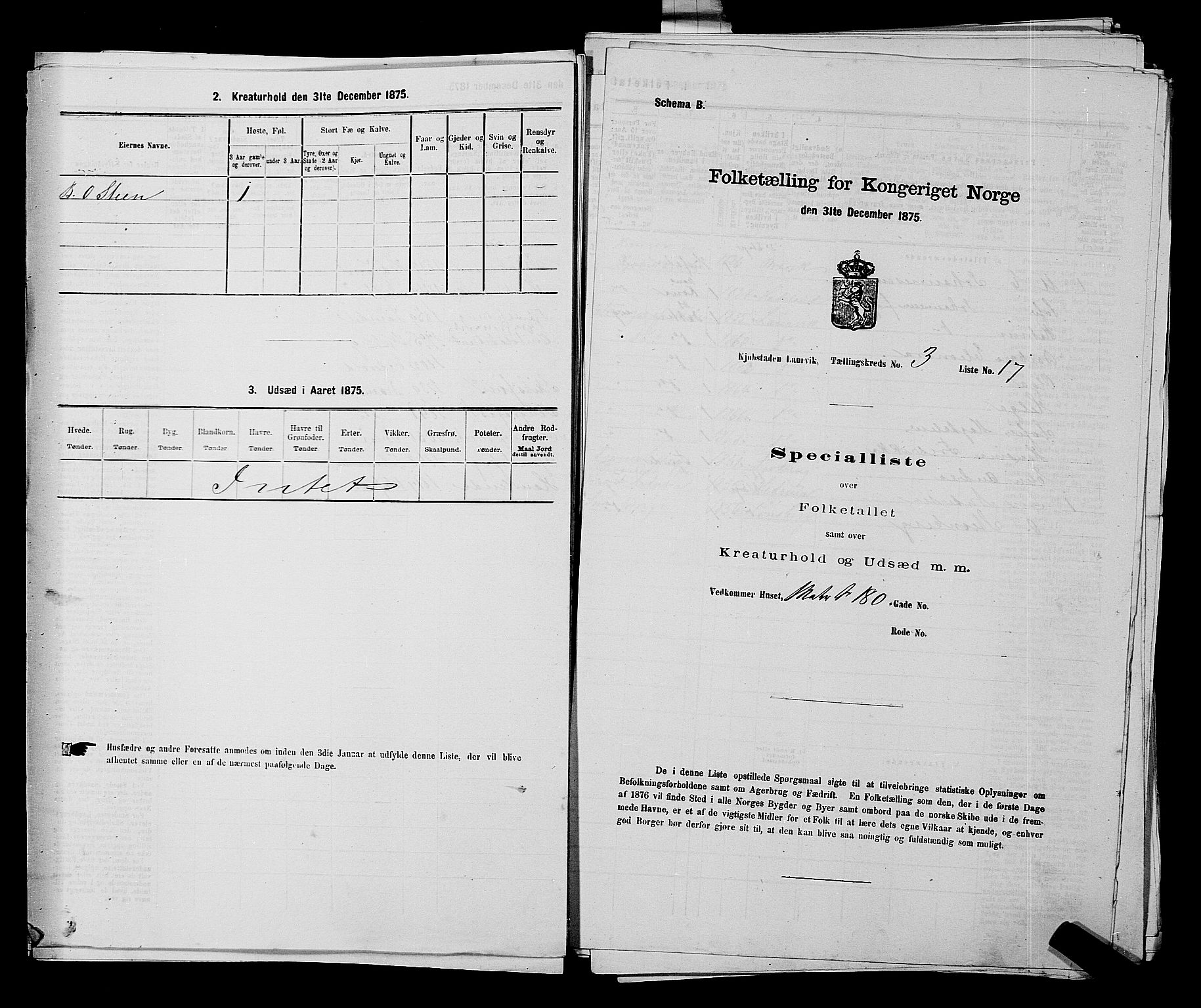 SAKO, Folketelling 1875 for 0707P Larvik prestegjeld, 1875, s. 546