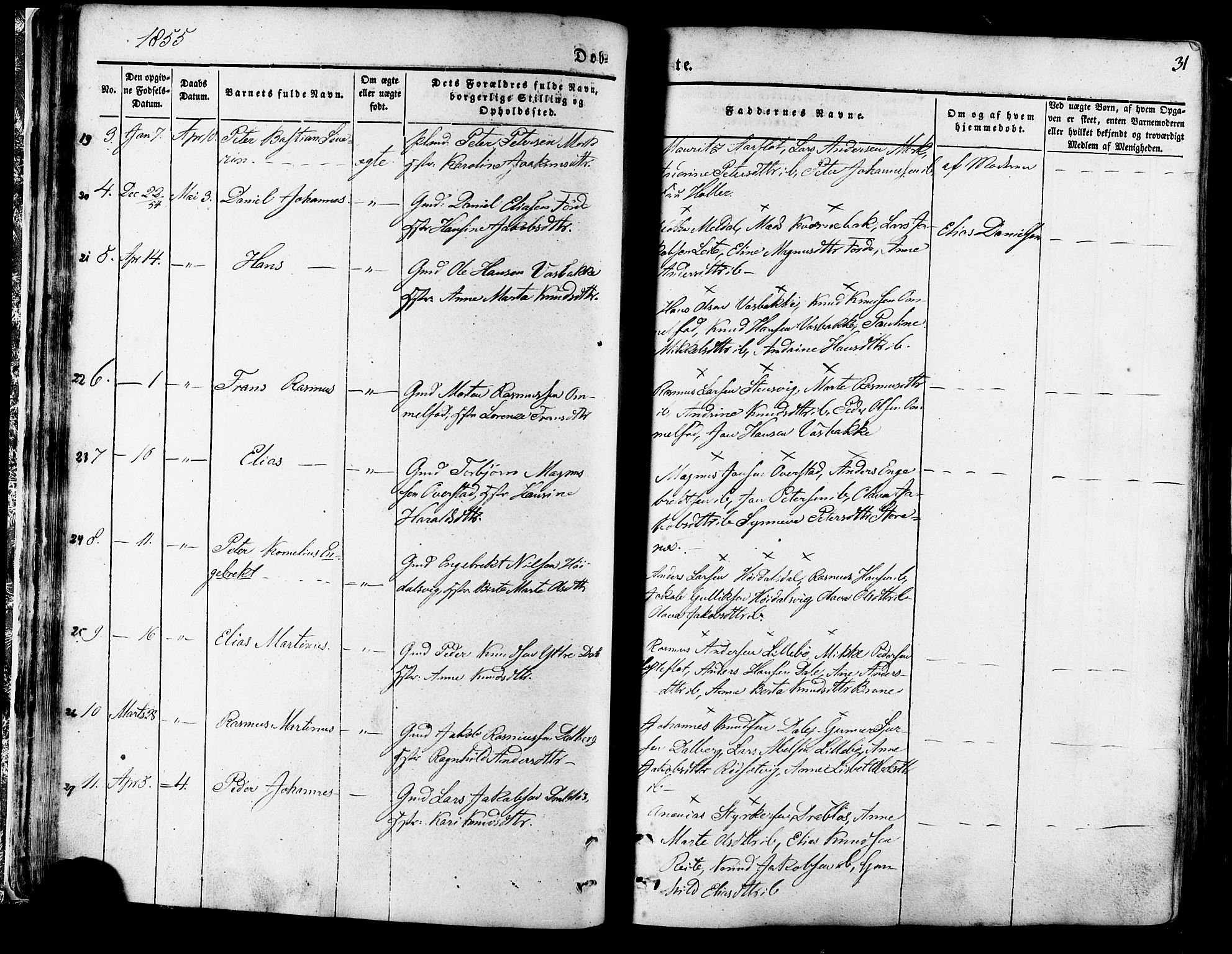 Ministerialprotokoller, klokkerbøker og fødselsregistre - Møre og Romsdal, AV/SAT-A-1454/511/L0140: Ministerialbok nr. 511A07, 1851-1878, s. 31