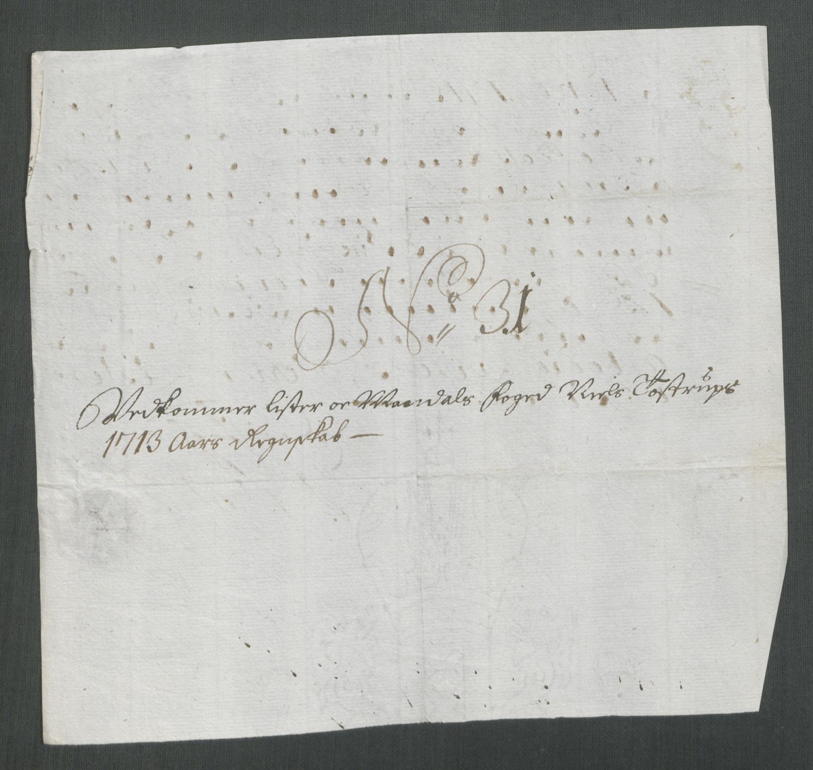 Rentekammeret inntil 1814, Reviderte regnskaper, Fogderegnskap, RA/EA-4092/R43/L2556: Fogderegnskap Lista og Mandal, 1713, s. 439