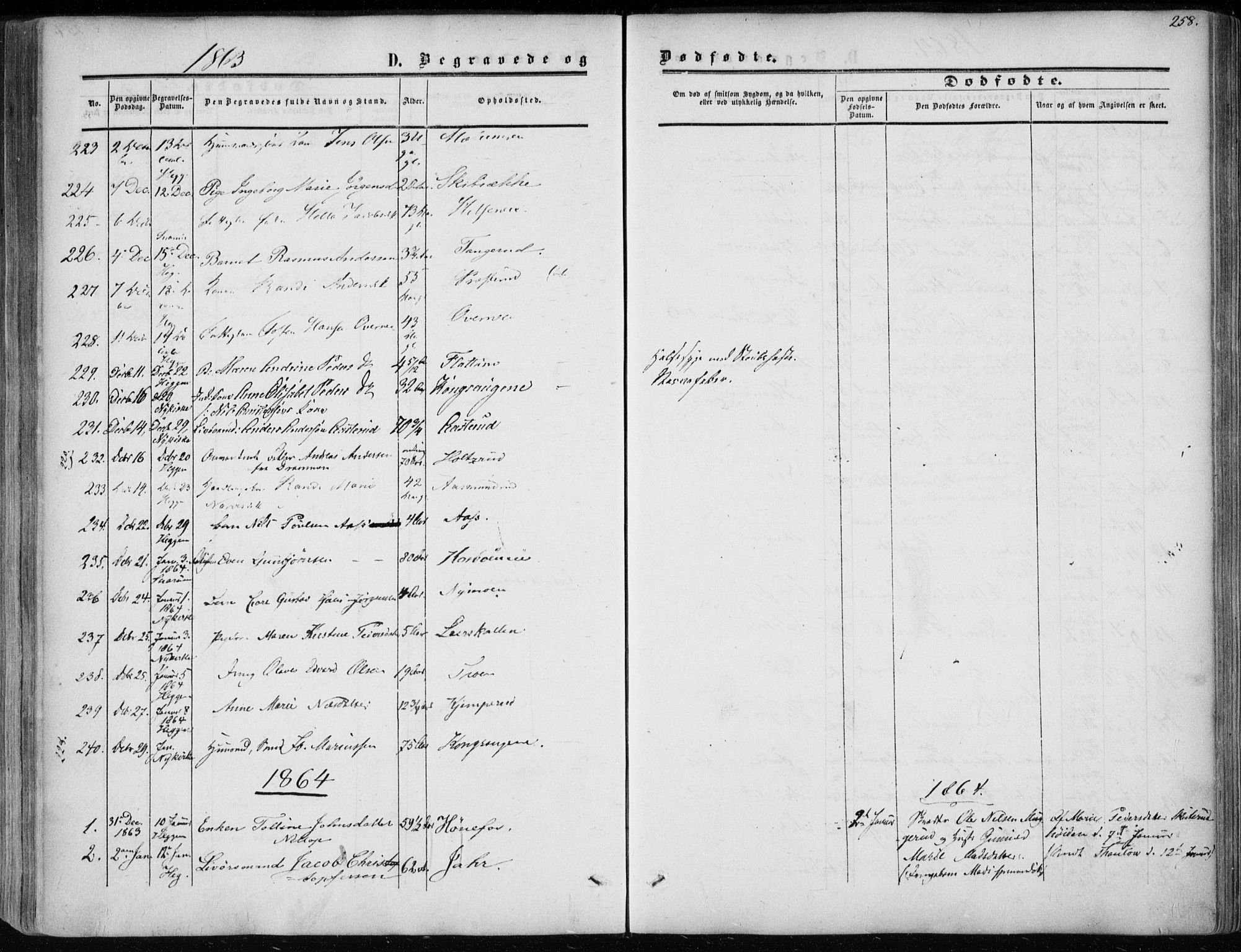 Modum kirkebøker, AV/SAKO-A-234/F/Fa/L0009: Ministerialbok nr. 9, 1860-1864, s. 258
