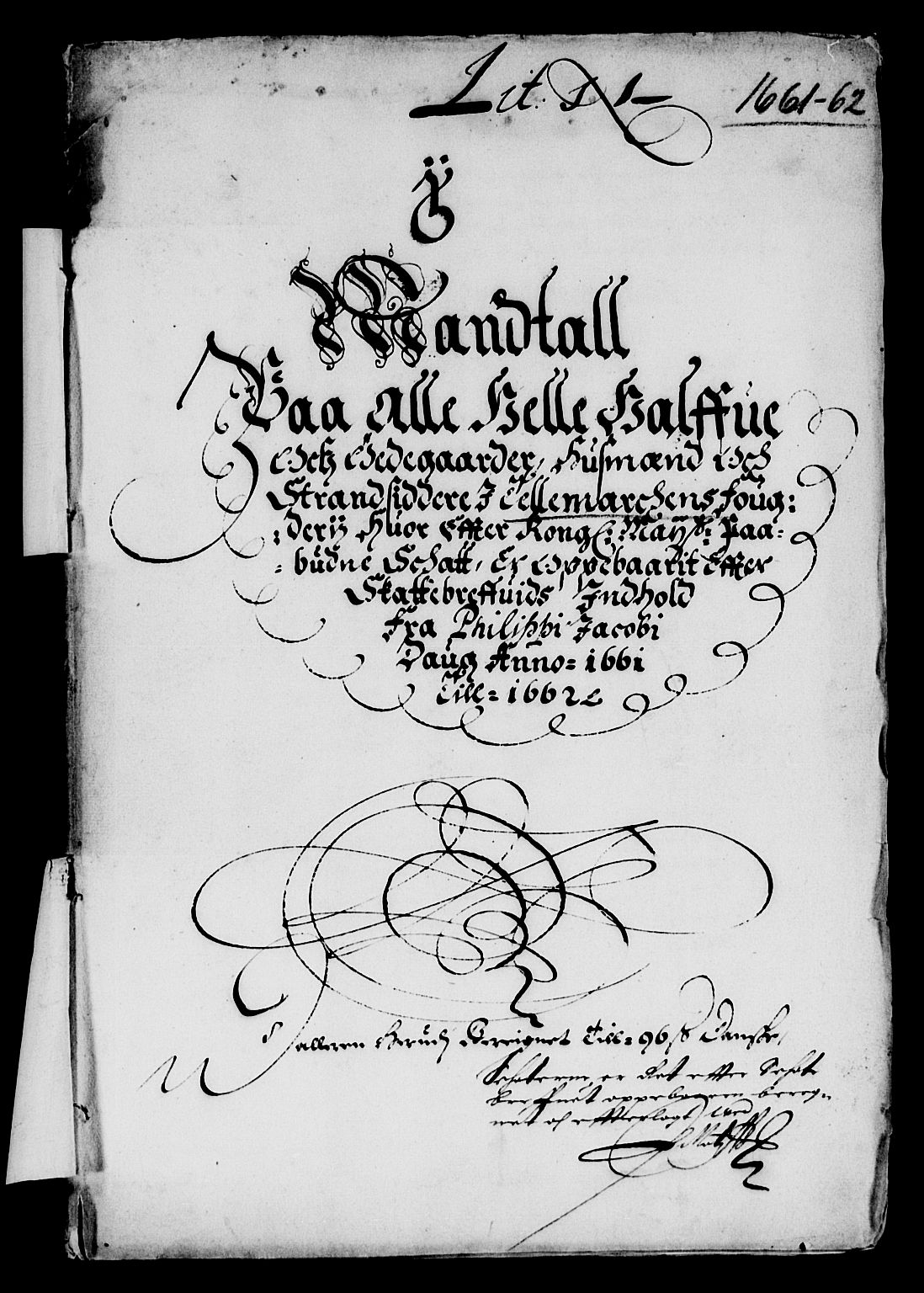 Rentekammeret inntil 1814, Reviderte regnskaper, Lensregnskaper, AV/RA-EA-5023/R/Rb/Rbp/L0048: Bratsberg len, 1661-1662