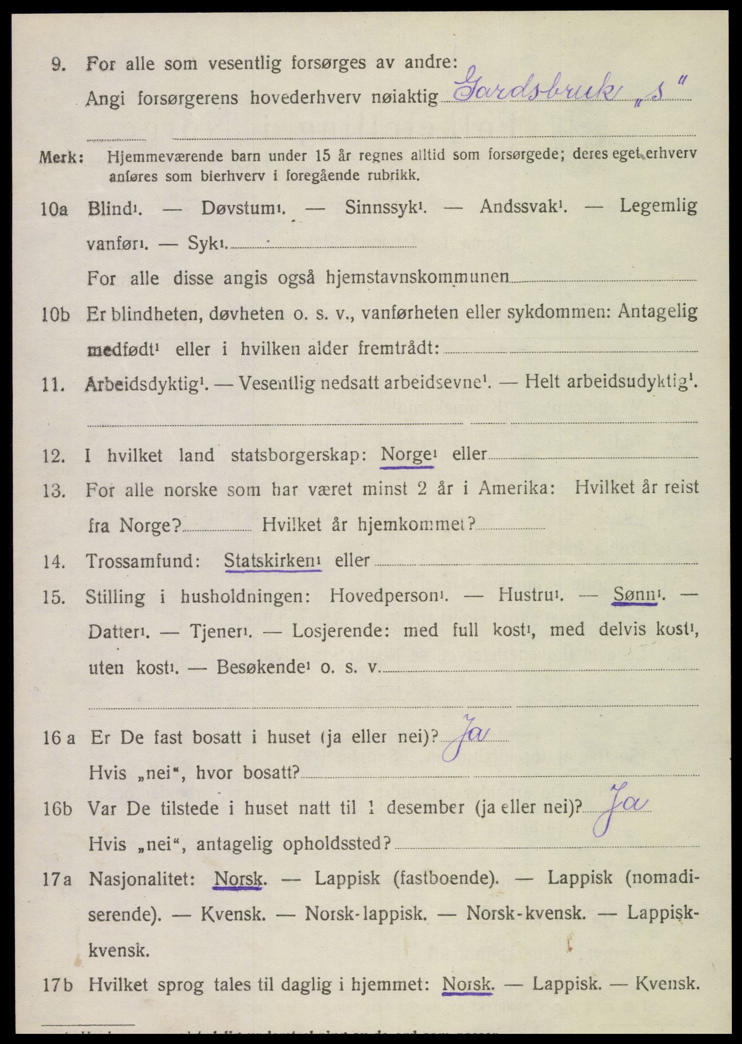 SAT, Folketelling 1920 for 1731 Sparbu herred, 1920, s. 3222