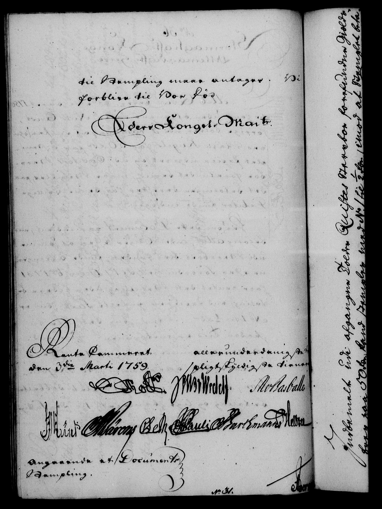 Rentekammeret, Kammerkanselliet, RA/EA-3111/G/Gf/Gfa/L0041: Norsk relasjons- og resolusjonsprotokoll (merket RK 52.41), 1759, s. 193