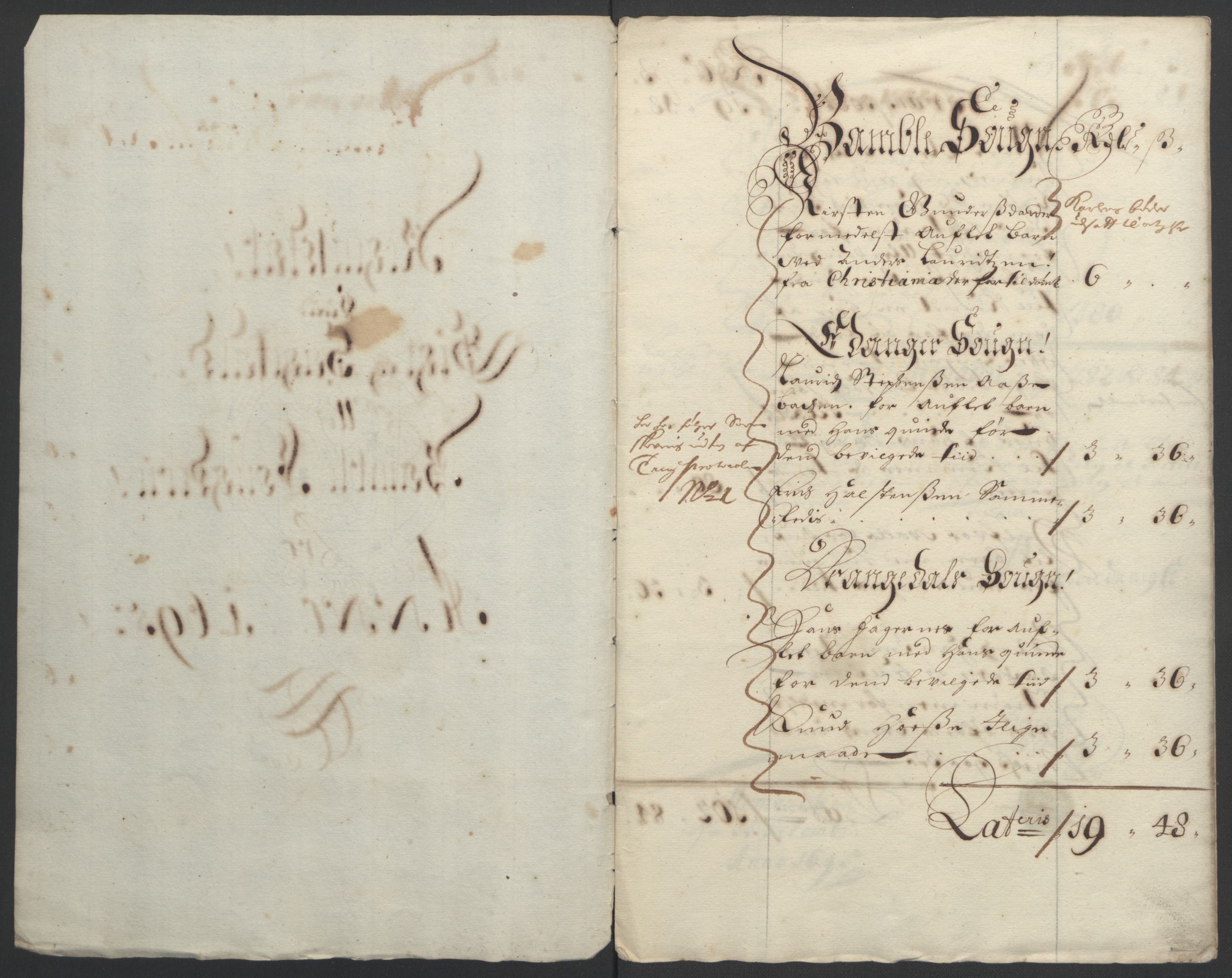 Rentekammeret inntil 1814, Reviderte regnskaper, Fogderegnskap, RA/EA-4092/R36/L2093: Fogderegnskap Øvre og Nedre Telemark og Bamble, 1695, s. 348