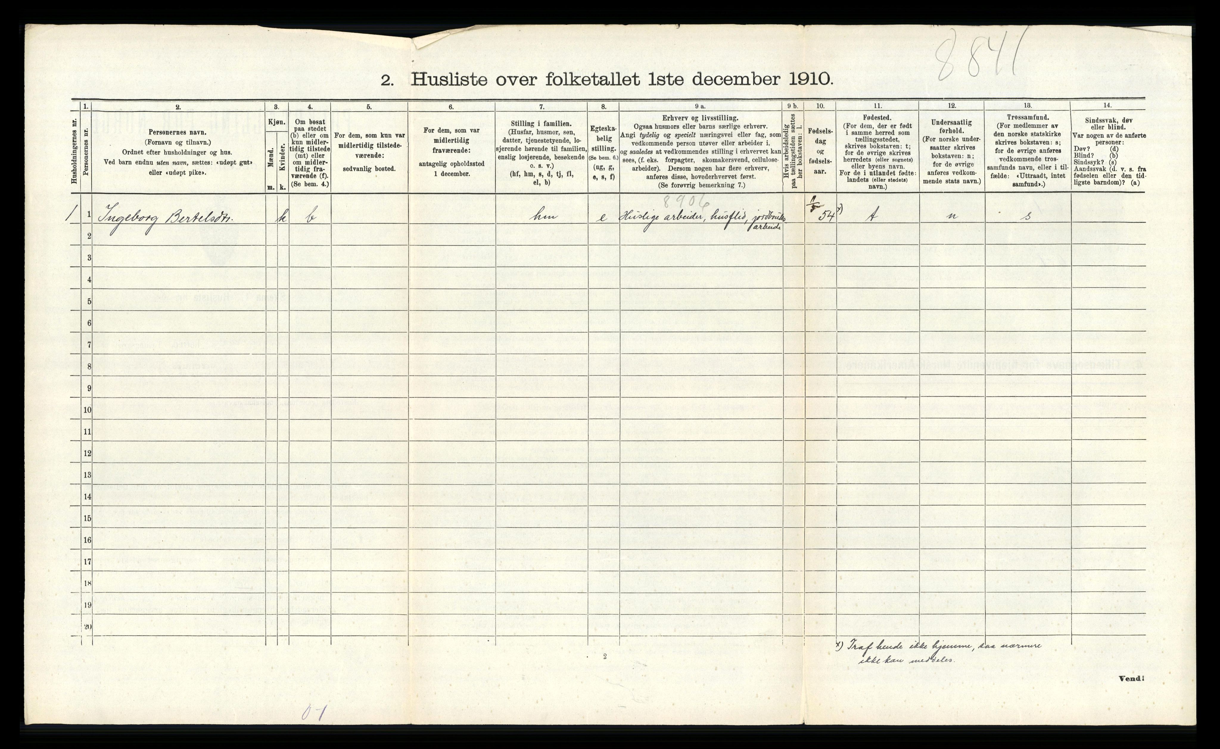 RA, Folketelling 1910 for 1218 Finnås herred, 1910, s. 987