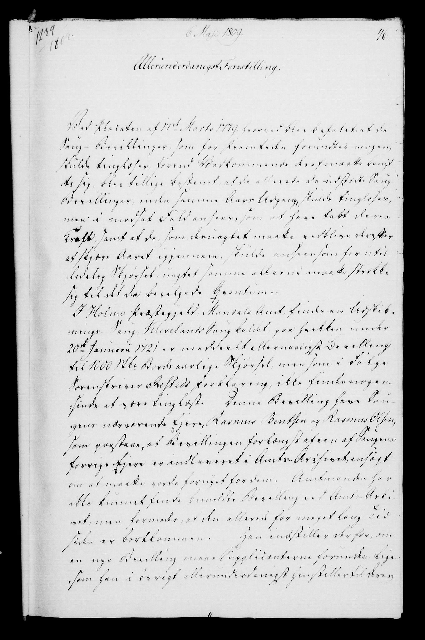 Rentekammeret, Kammerkanselliet, AV/RA-EA-3111/G/Gf/Gfa/L0091: Norsk relasjons- og resolusjonsprotokoll (merket RK 52.91), 1809, s. 203